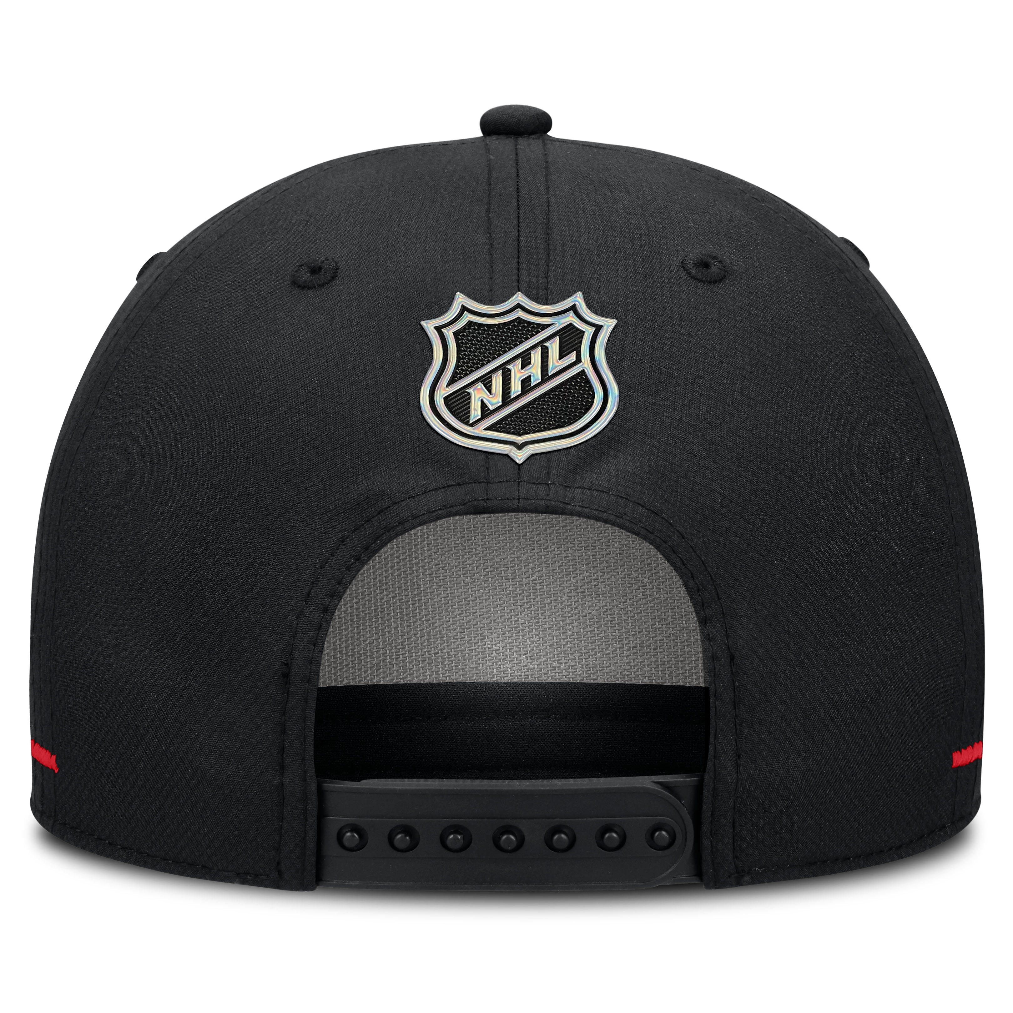 Men's Fanatics Black Detroit Red Wings Authentic Pro Rink Bar Tacks A-Frame Adjustable Hat