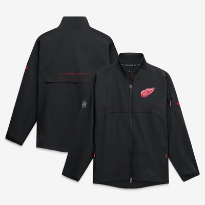 Men's Detroit Red Wings Fanatics Black Authentic Pro Rink Coaches Jacket