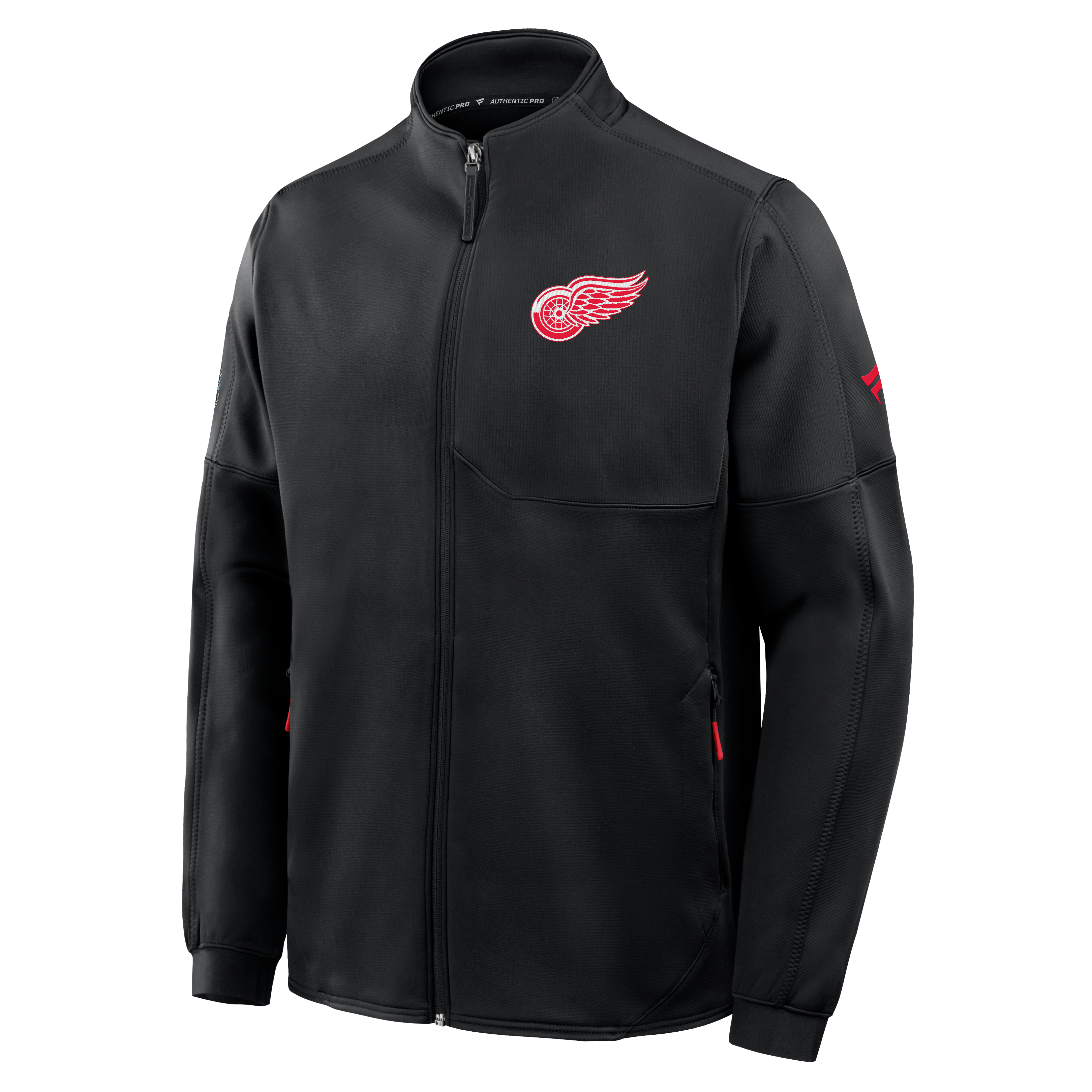 Men's Fanatics Black Detroit Red Wings Authentic Pro Rink Fleece Full-Zip Jacket