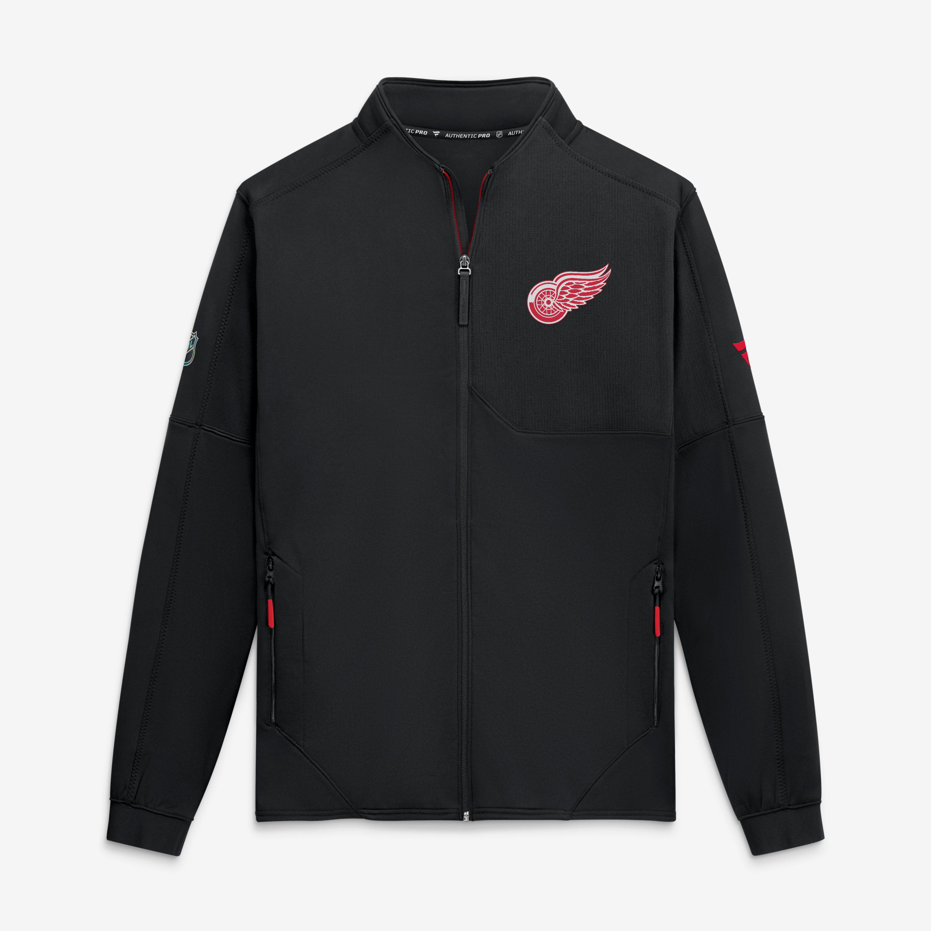 Men's Fanatics Black Detroit Red Wings Authentic Pro Rink Fleece Full-Zip Jacket