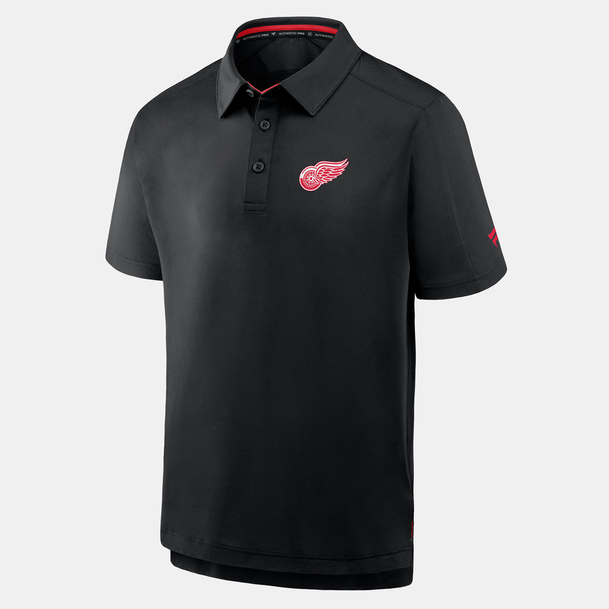 Men's Fanatics Black Detroit Red Wings Authentic Pro Rink Polo
