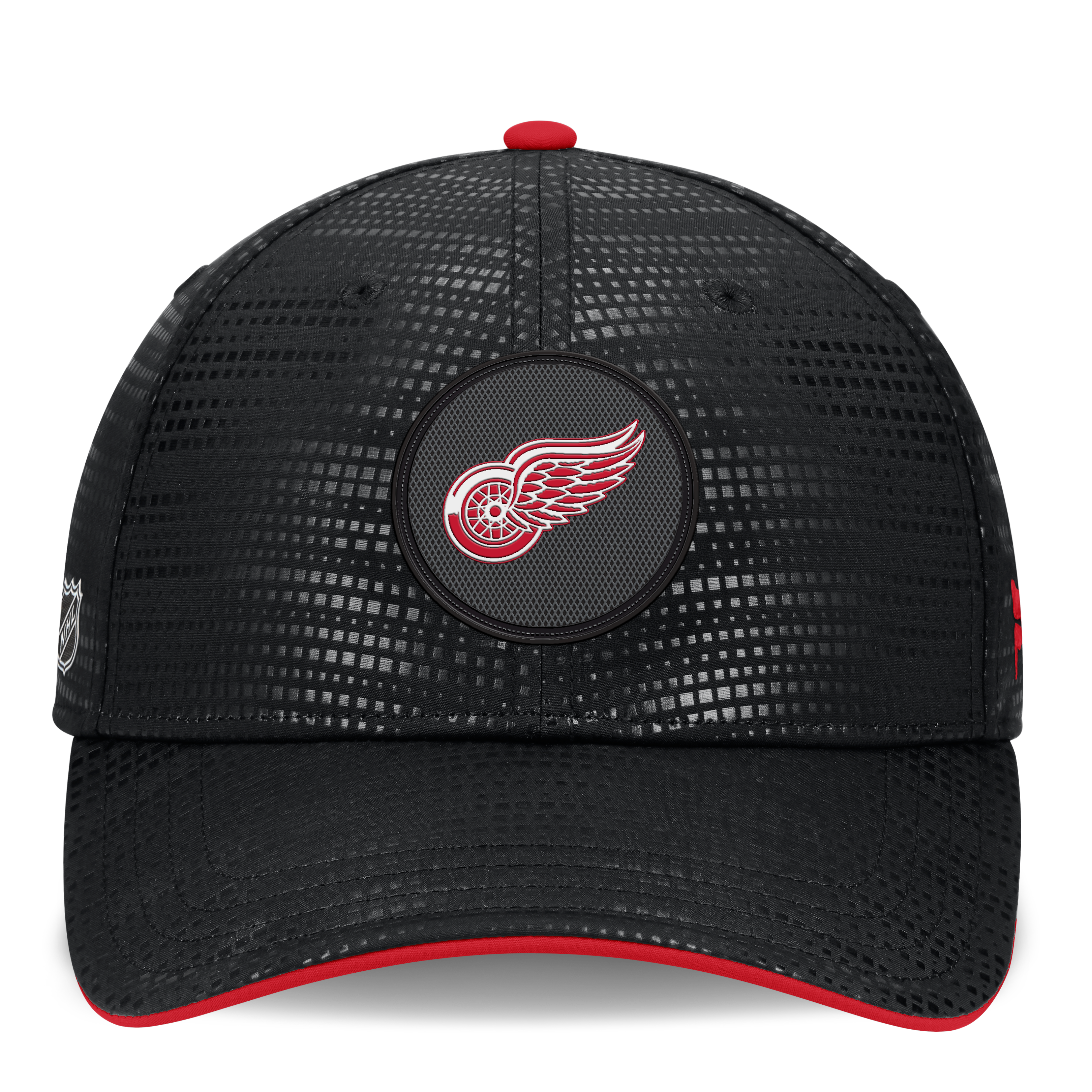 Men's Fanatics Black Detroit Red Wings Authentic Pro Rink Stretch Fit Hat