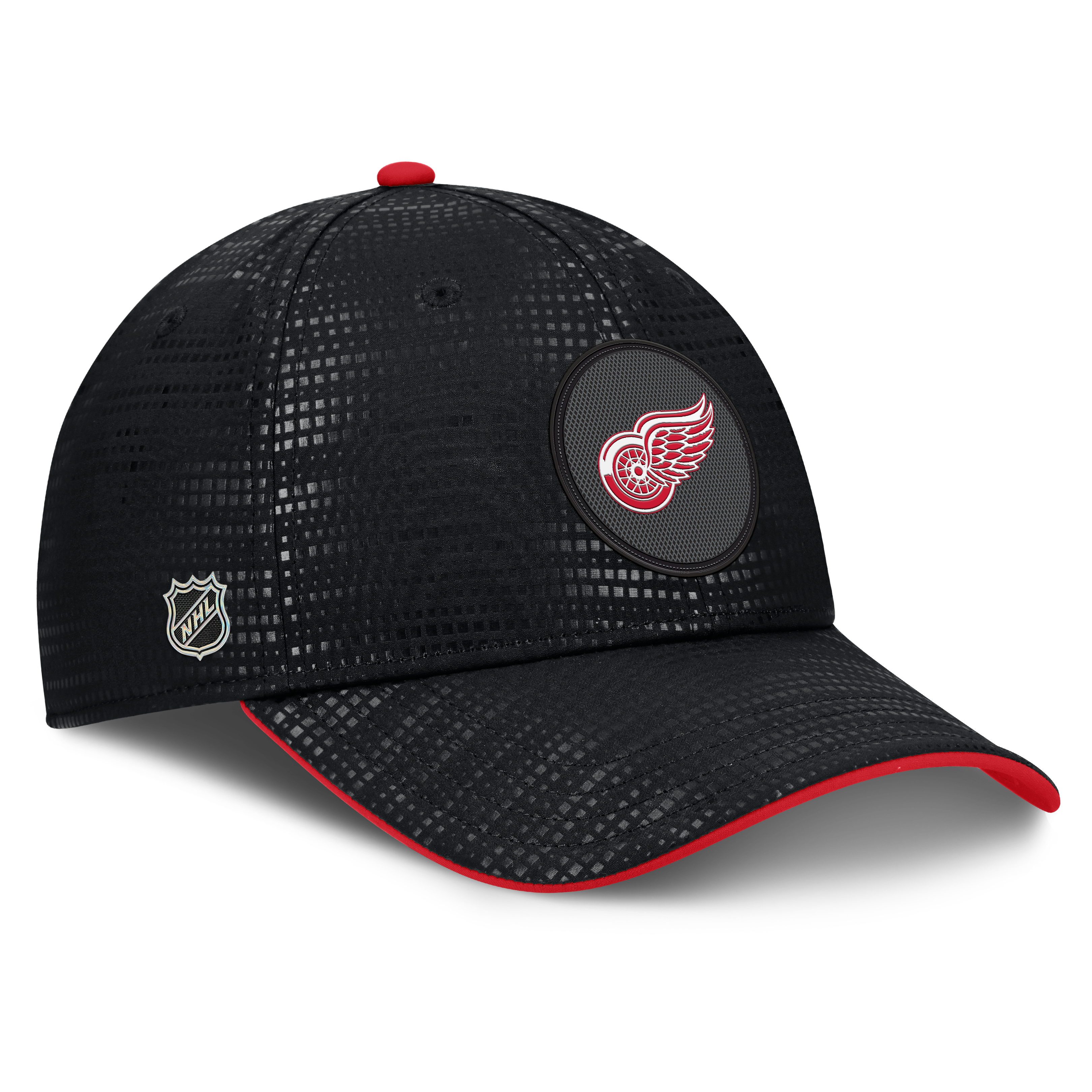 Men's Fanatics Black Detroit Red Wings Authentic Pro Rink Stretch Fit Hat