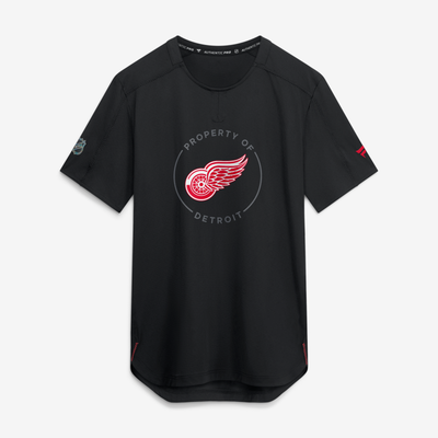 Men's Detroit Red Wings Fanatics Black Authentic Pro Train Performance T-Shirt