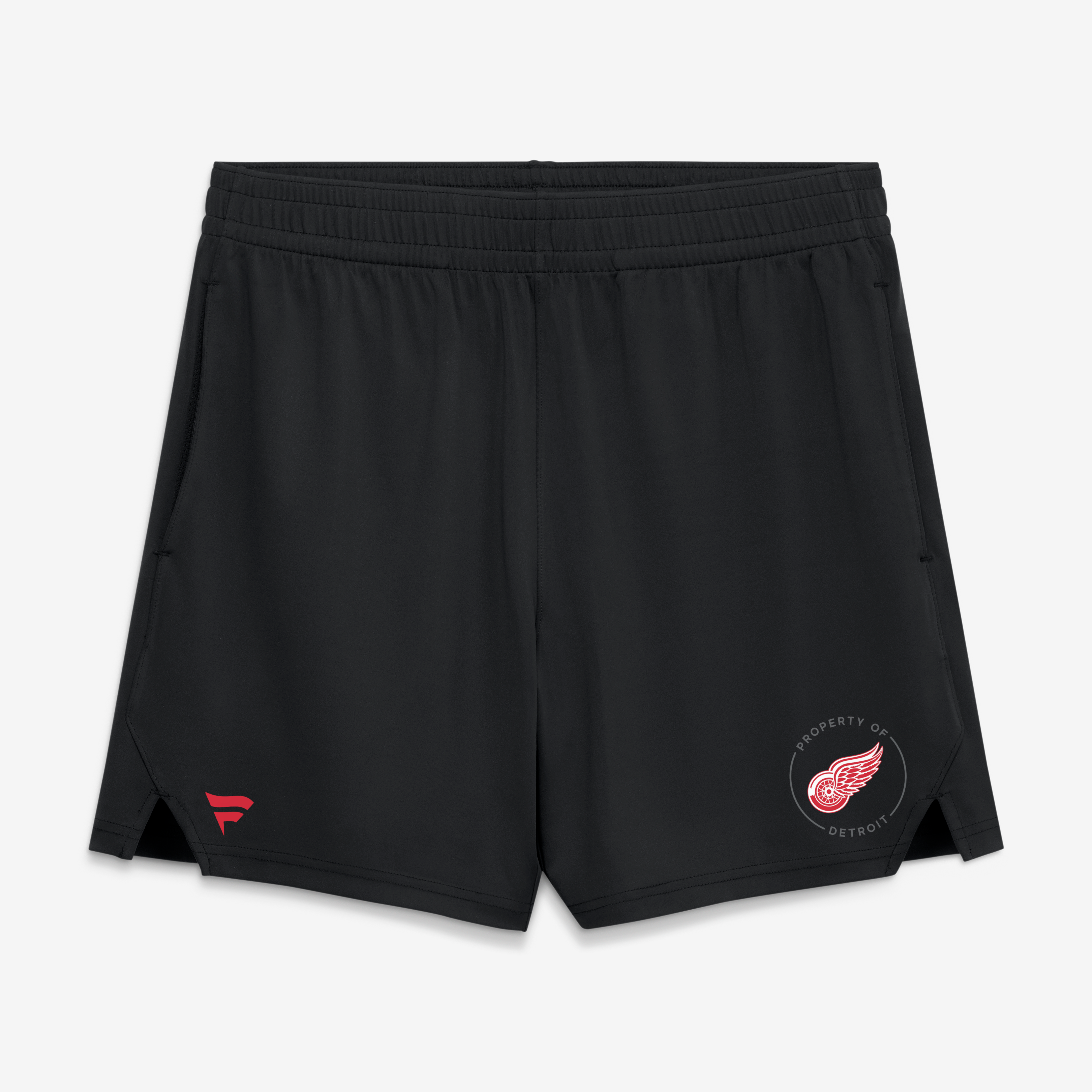 Men's Fanatics Black Detroit Red Wings Authentic Pro Train Training Shorts