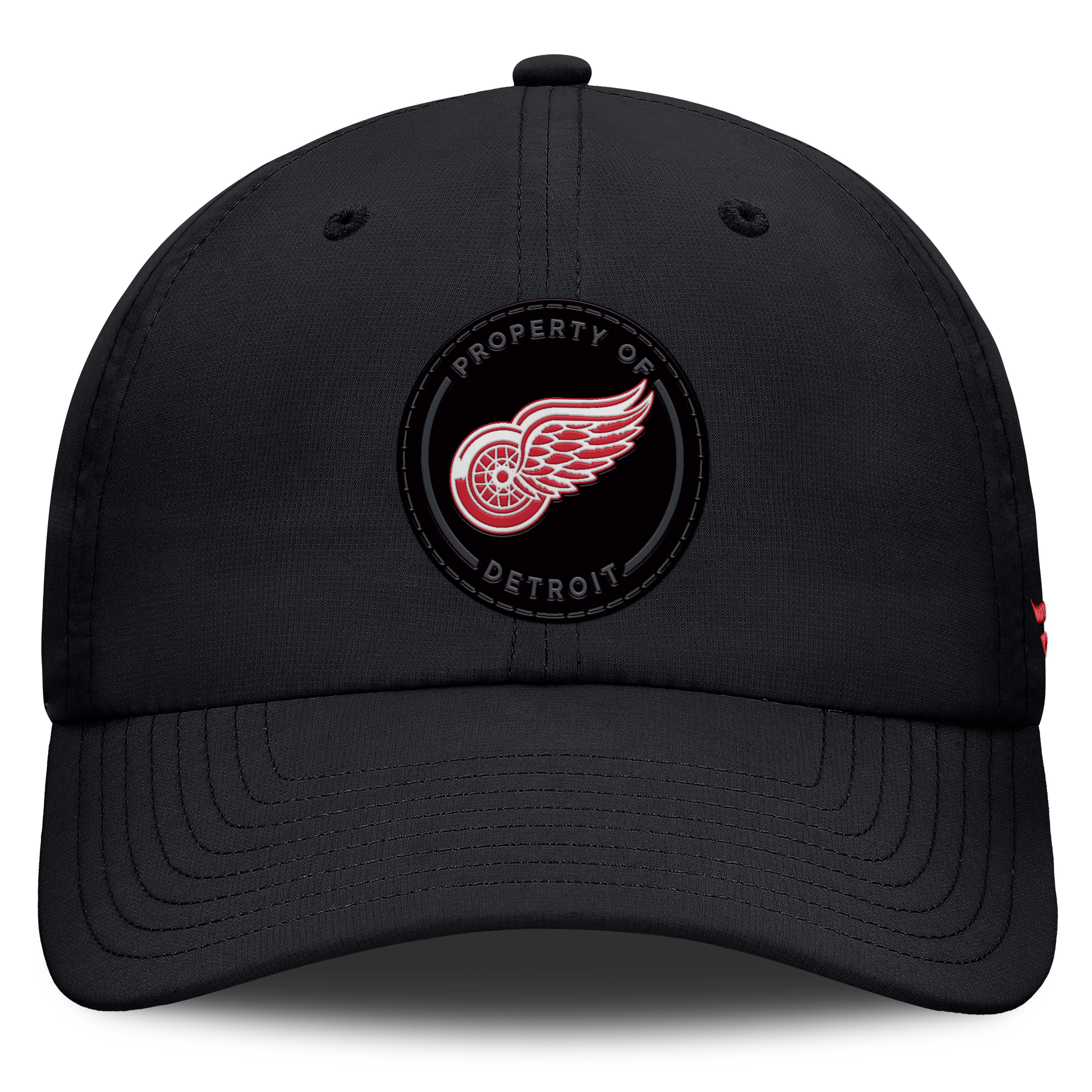 Men's Fanatics Black Detroit Red Wings Authentic Pro Train Unstructured Adjustable Hat
