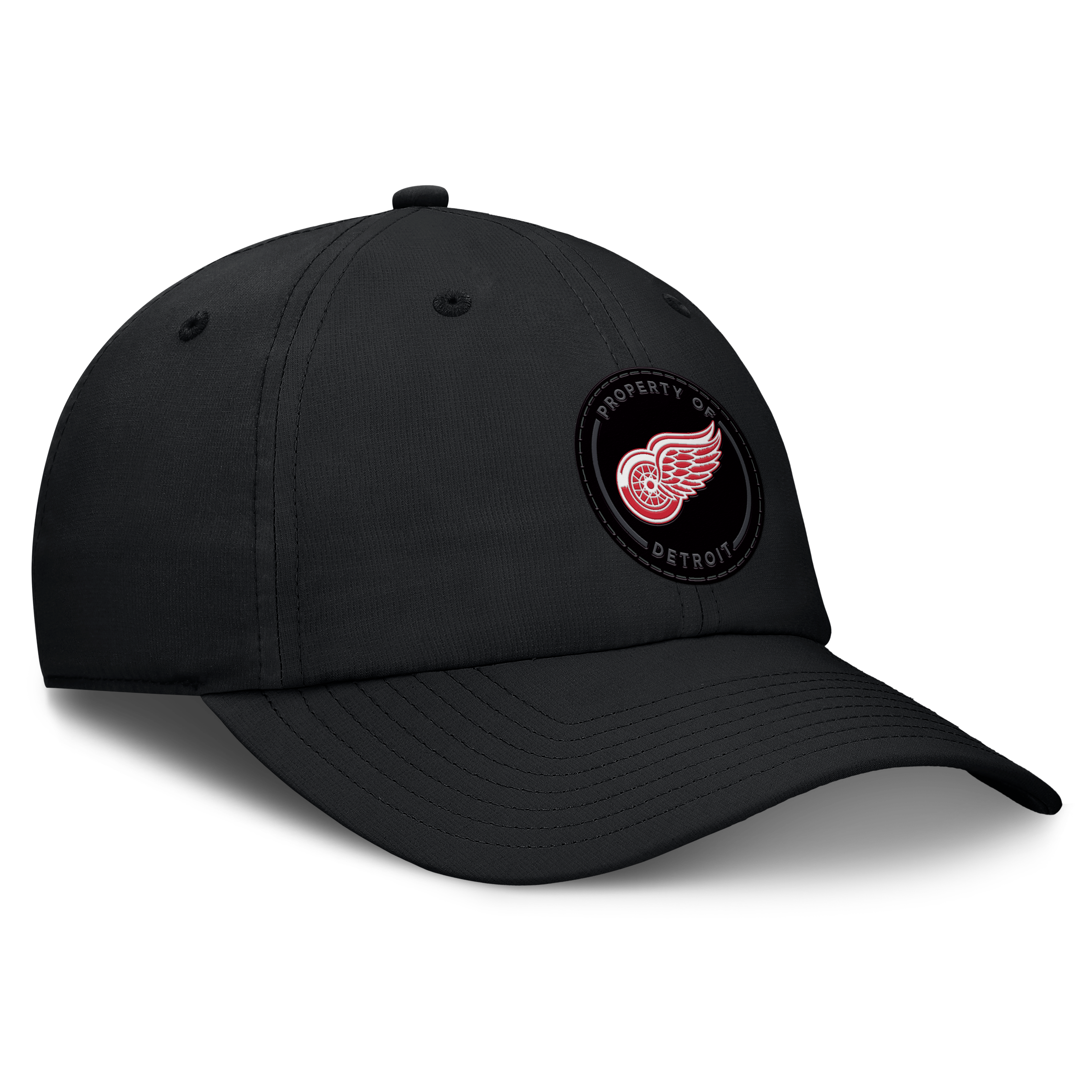 Men's Fanatics Black Detroit Red Wings Authentic Pro Train Unstructured Adjustable Hat