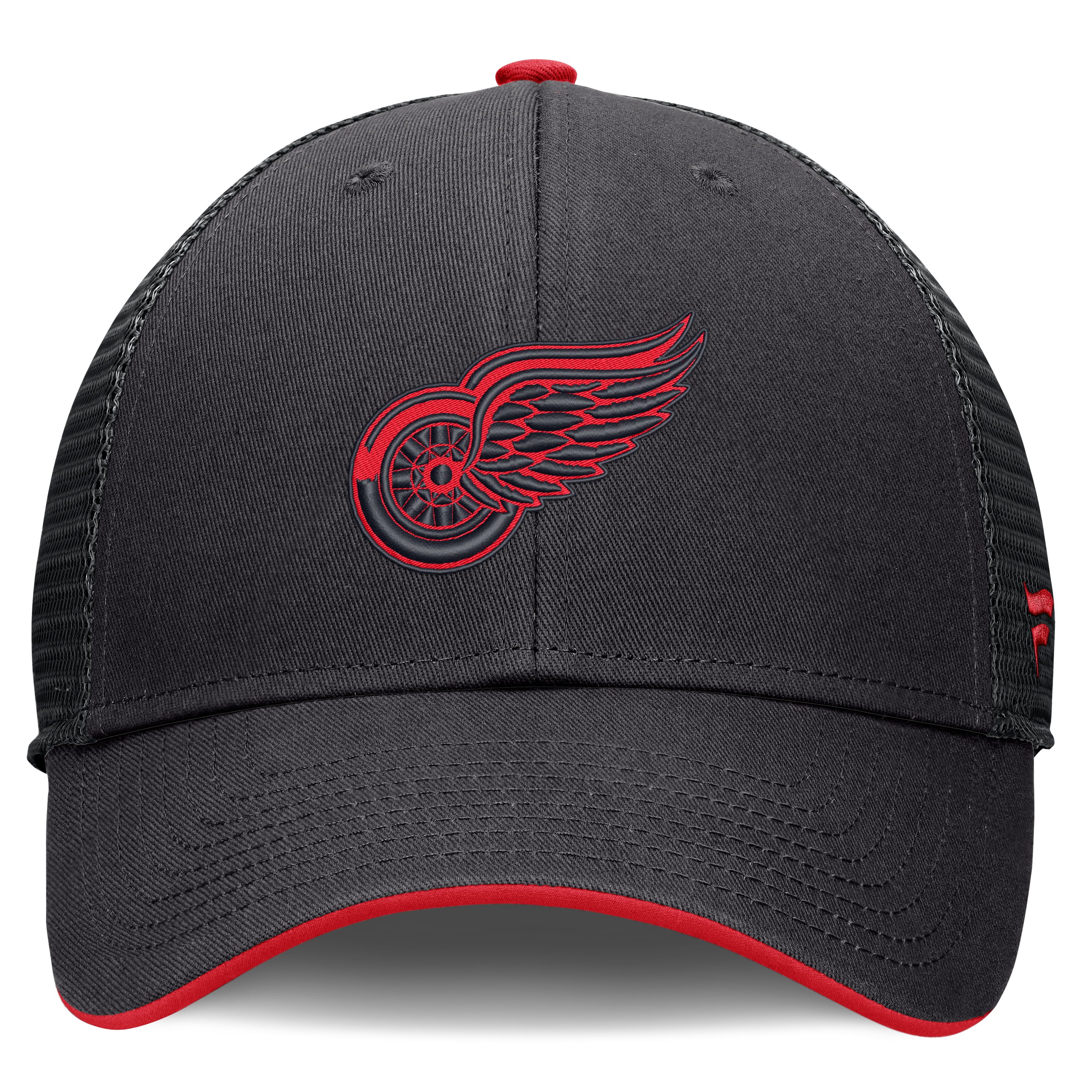 Casquette trucker ajustable Fanatics noire Detroit Red Wings Fundamental Limits pour homme
