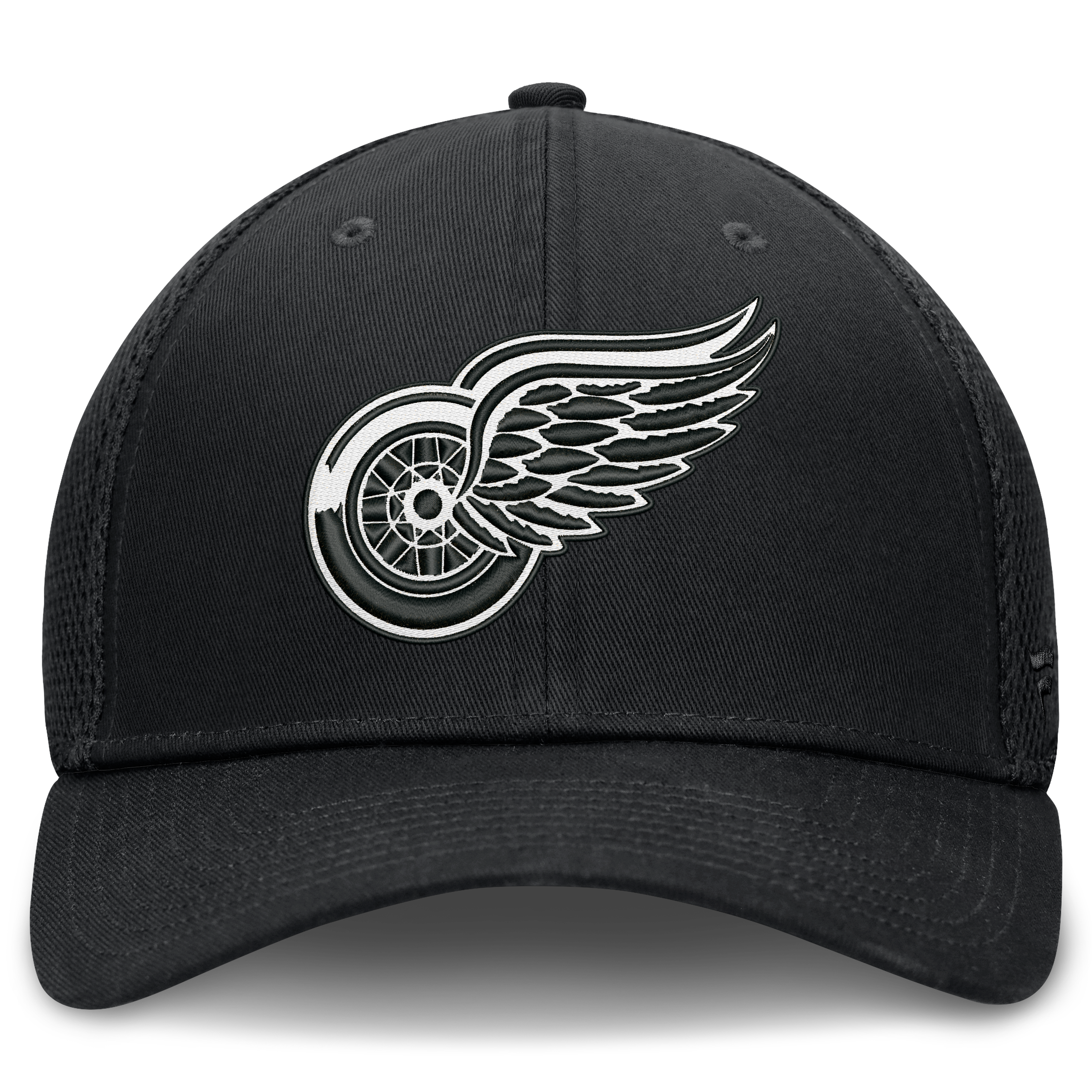 Men's Fanatics  Black Detroit Red Wings Tonal Meshback Stretch Hat