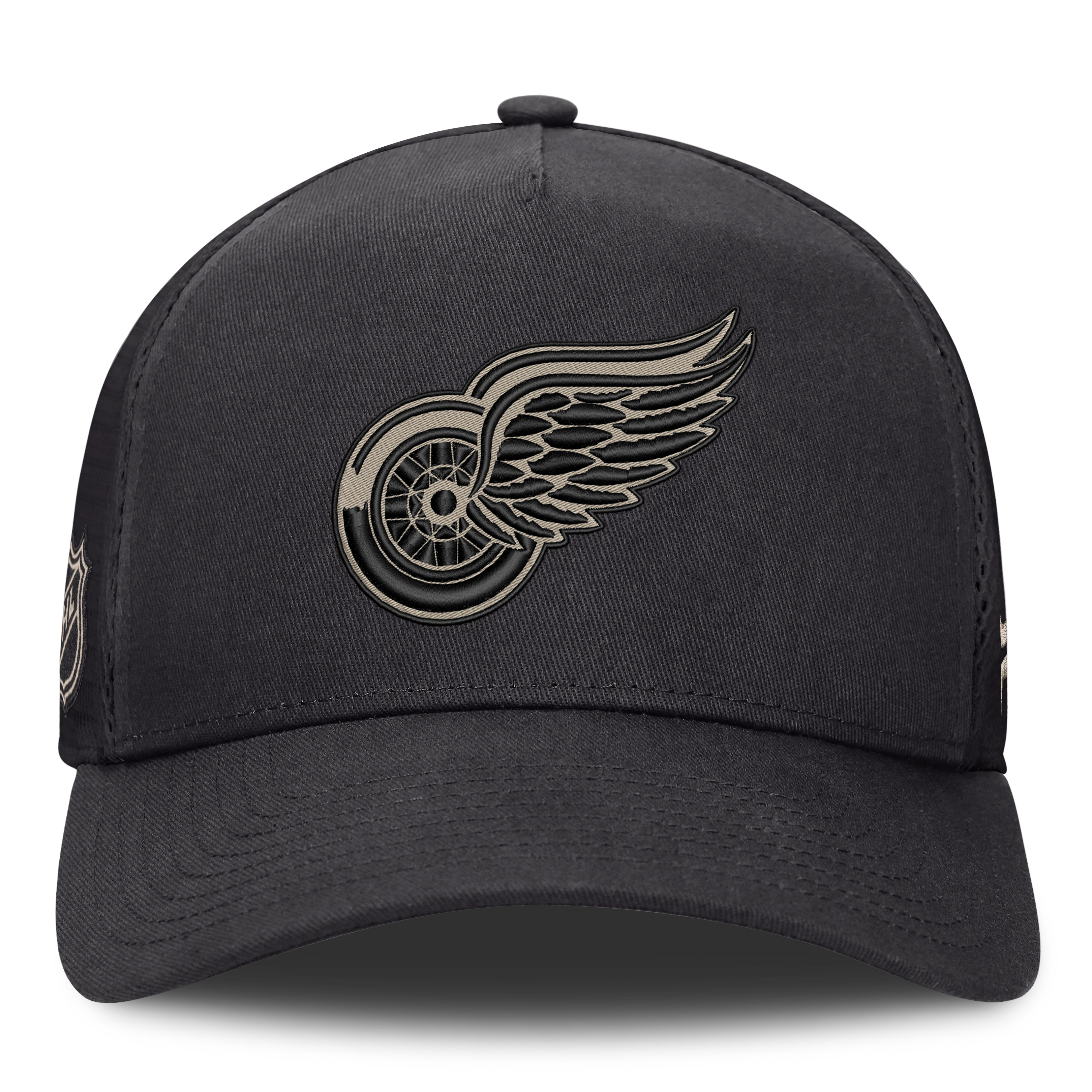 Men's Fanatics Charcoal Detroit Red Wings Authentic Pro Road Soft Wash A-Frame Meshback Hat