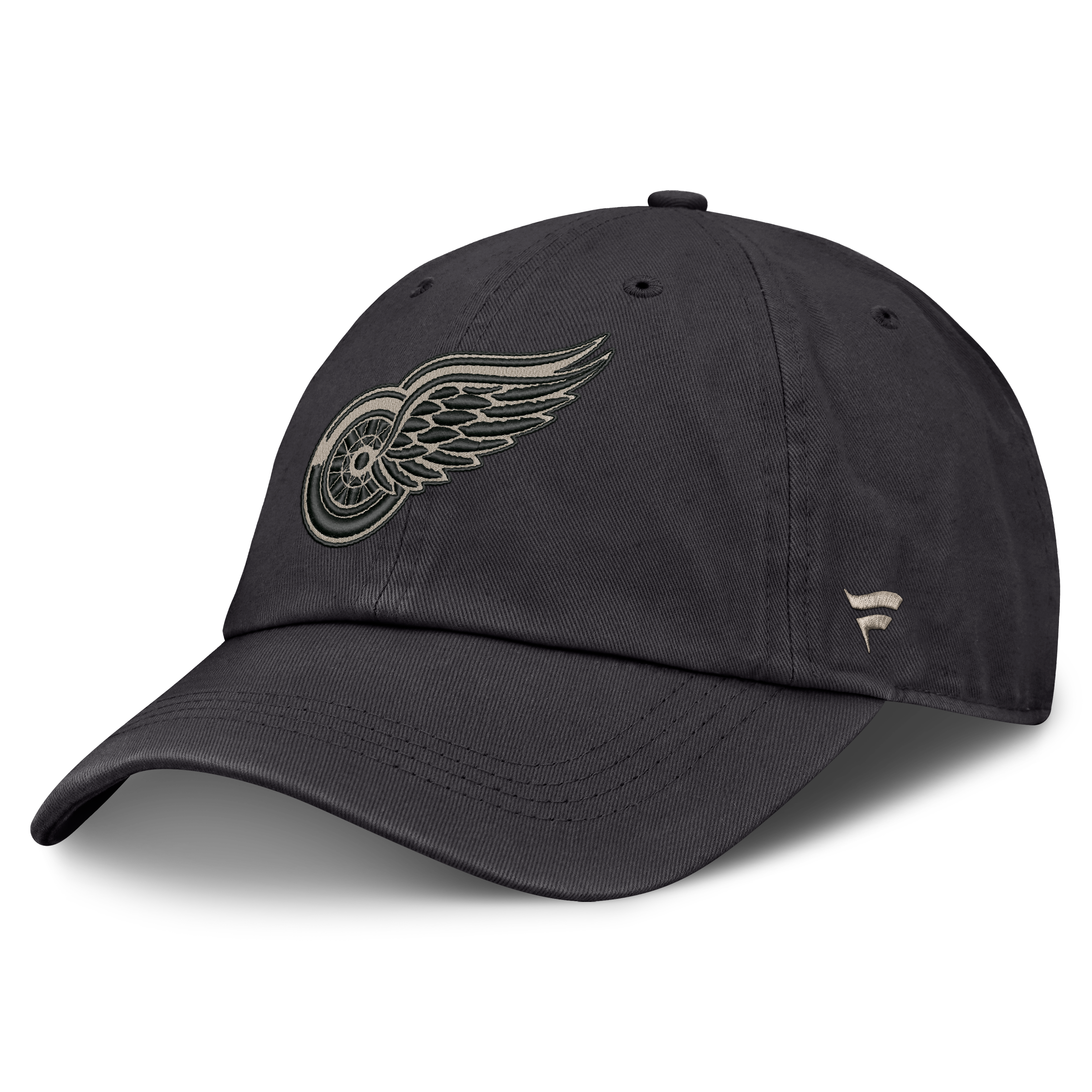 Men's Fanatics Charcoal Detroit Red Wings Authentic Pro Road Soft Wash Unstructured Adjustable Hat