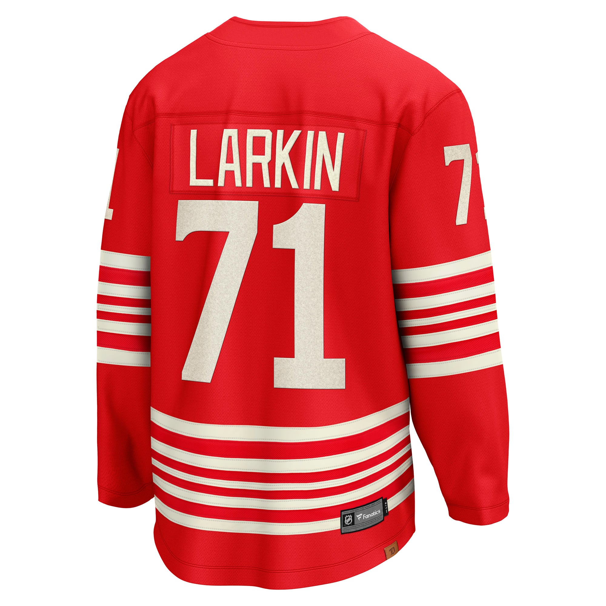 Men's Fanatics Dylan Larkin Red Detroit Wings Centennial Breakaway Player Jersey