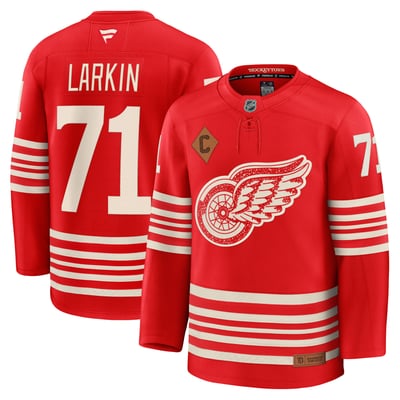 Maillot de joueur premium Fanatics Centennial des Red Wings de Detroit de Dylan Larkin - Rouge
