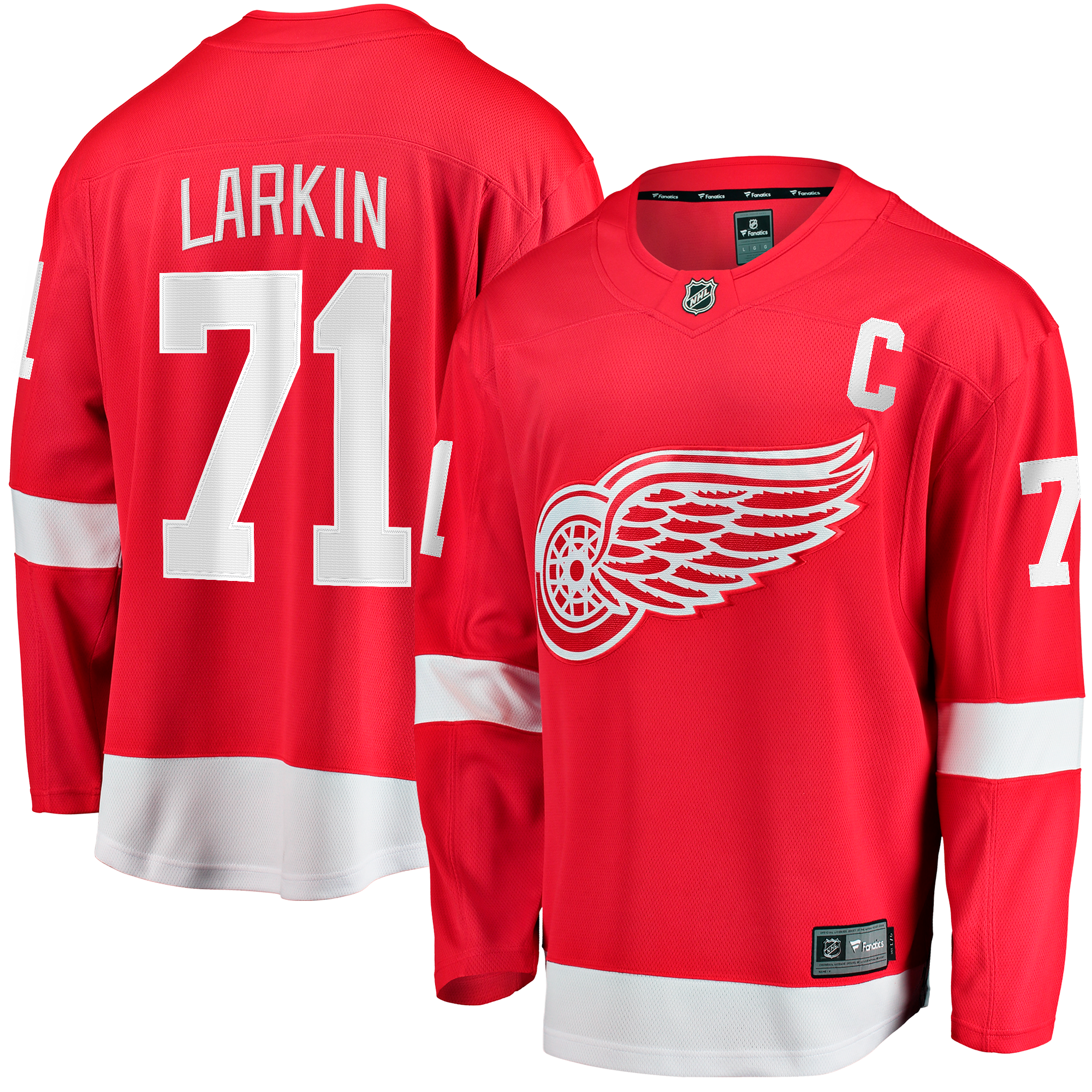 Men's Fanatics Dylan Larkin Red Detroit Wings Home Breakaway Jersey