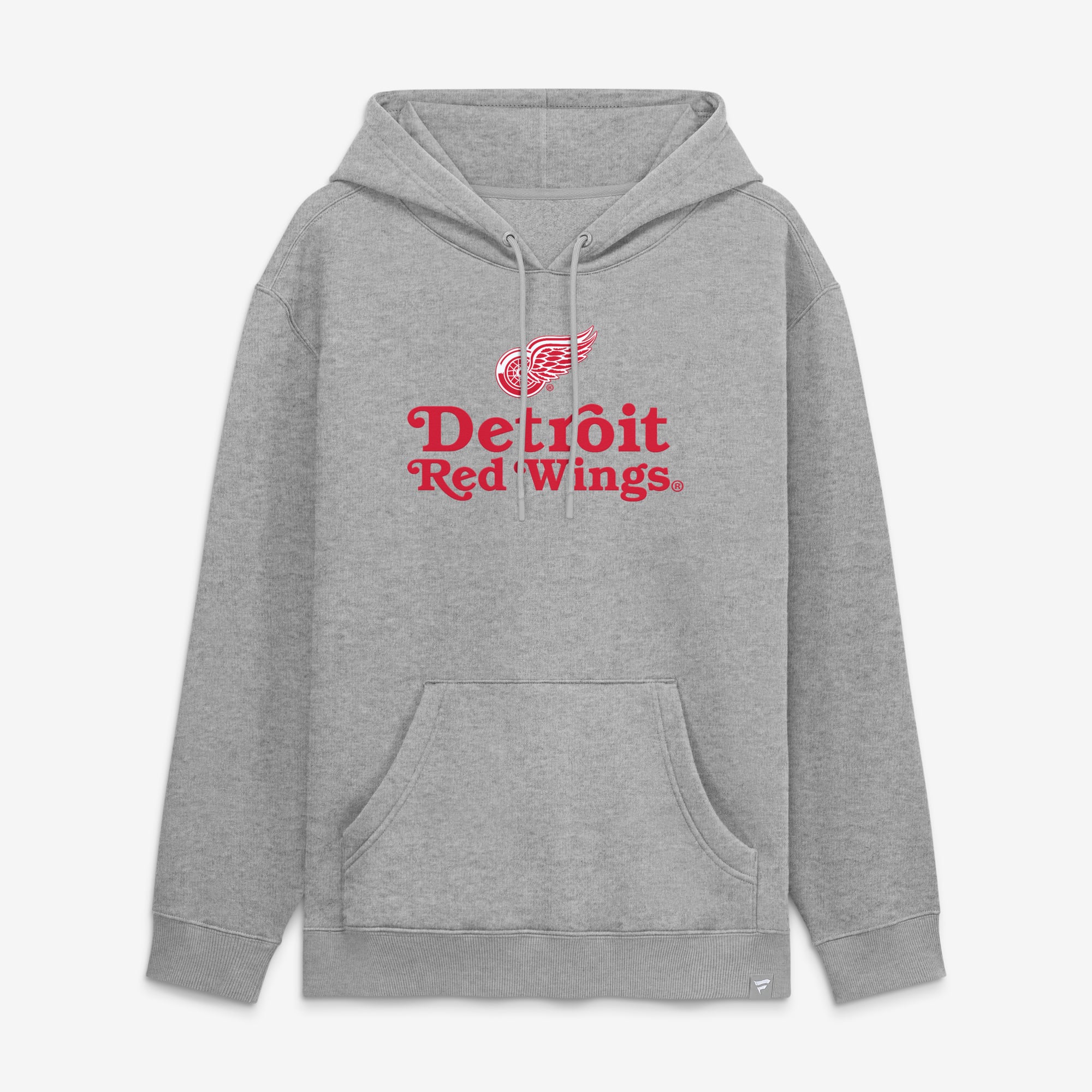 Sweat à capuche polaire domicile Detroit Red Wings gris chiné pour homme (Fanatics)