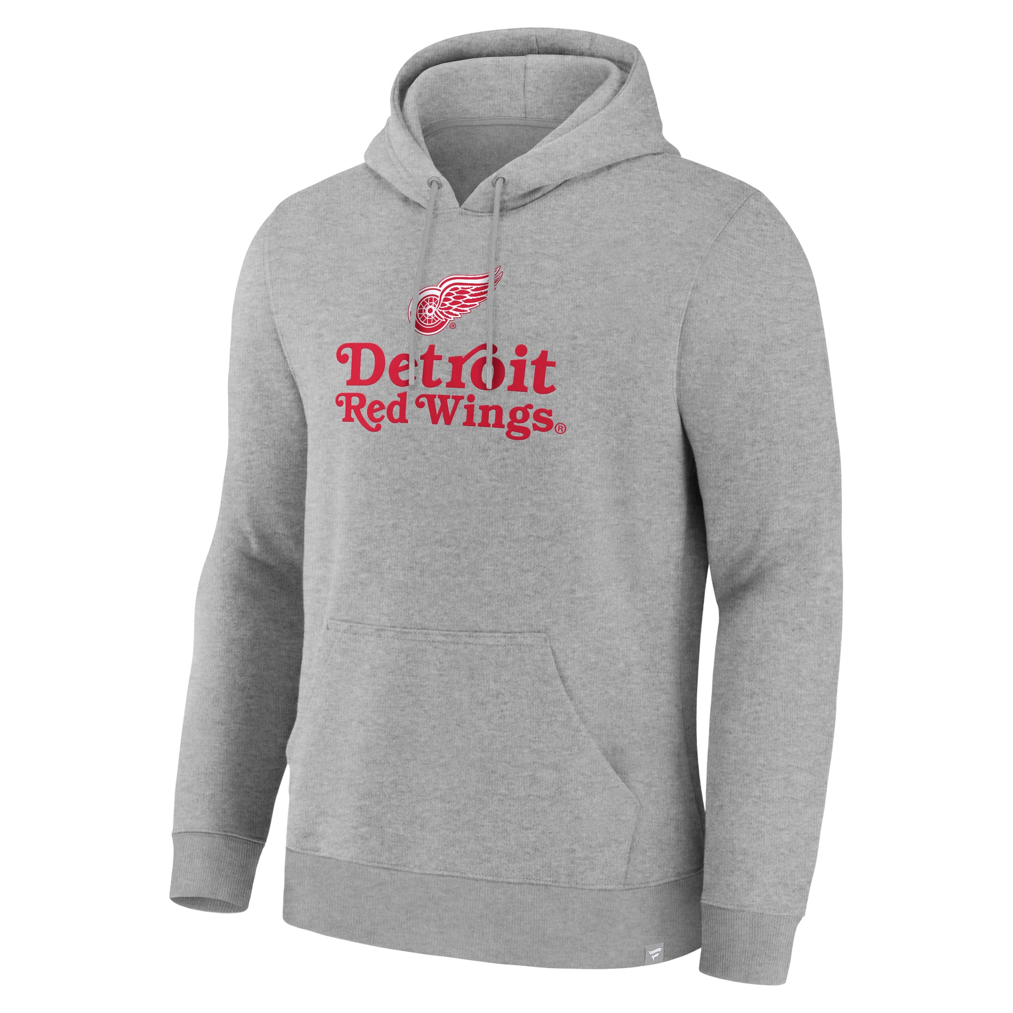 Sweat à capuche polaire domicile Detroit Red Wings gris chiné pour homme (Fanatics)