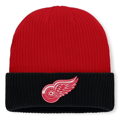 Men's Detroit Red Wings Fanatics Red Authentic Pro Rink Cuffed Knit Hat