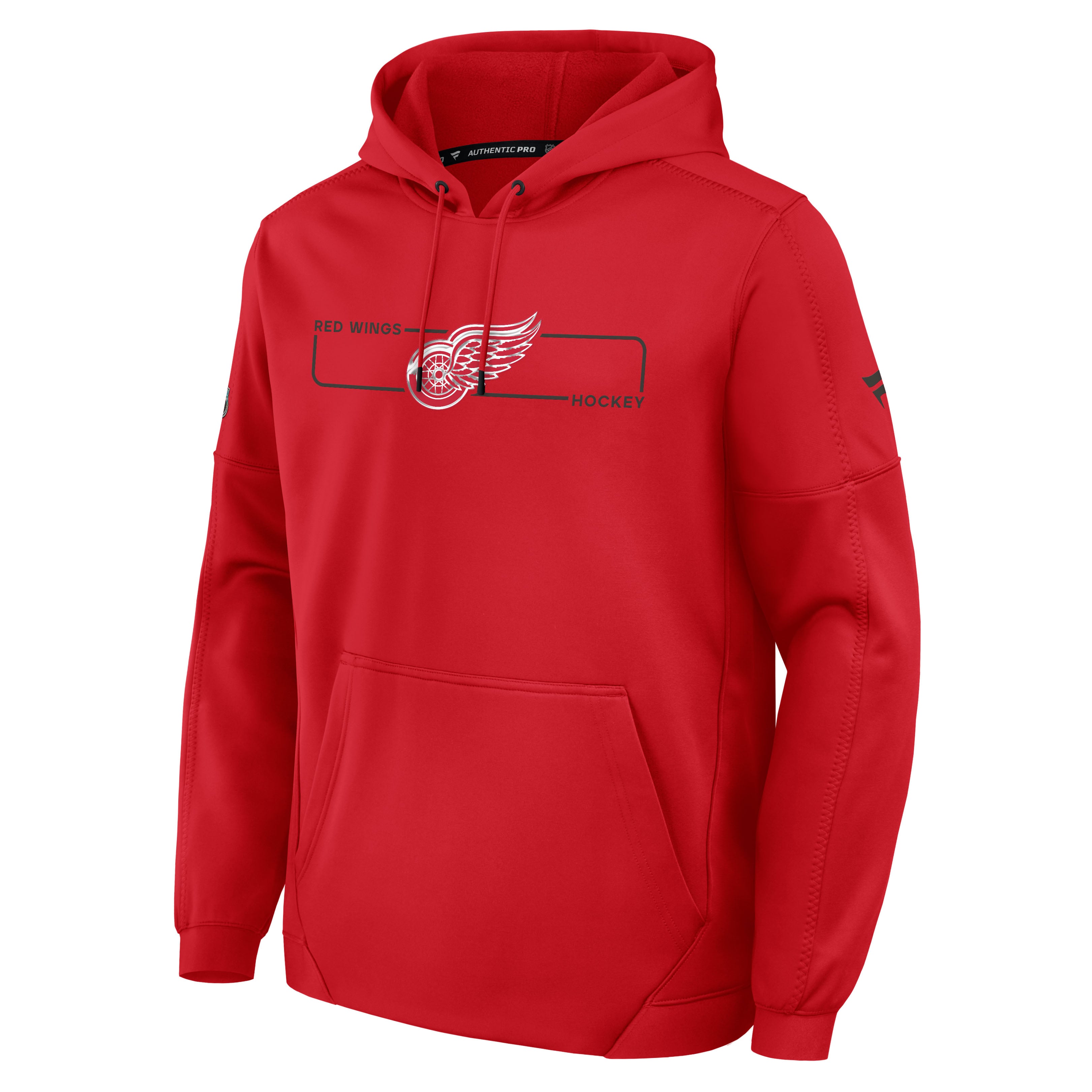 Men's Fanatics Red Detroit Wings Authentic Pro Rink Fleece Pullover Hoodie