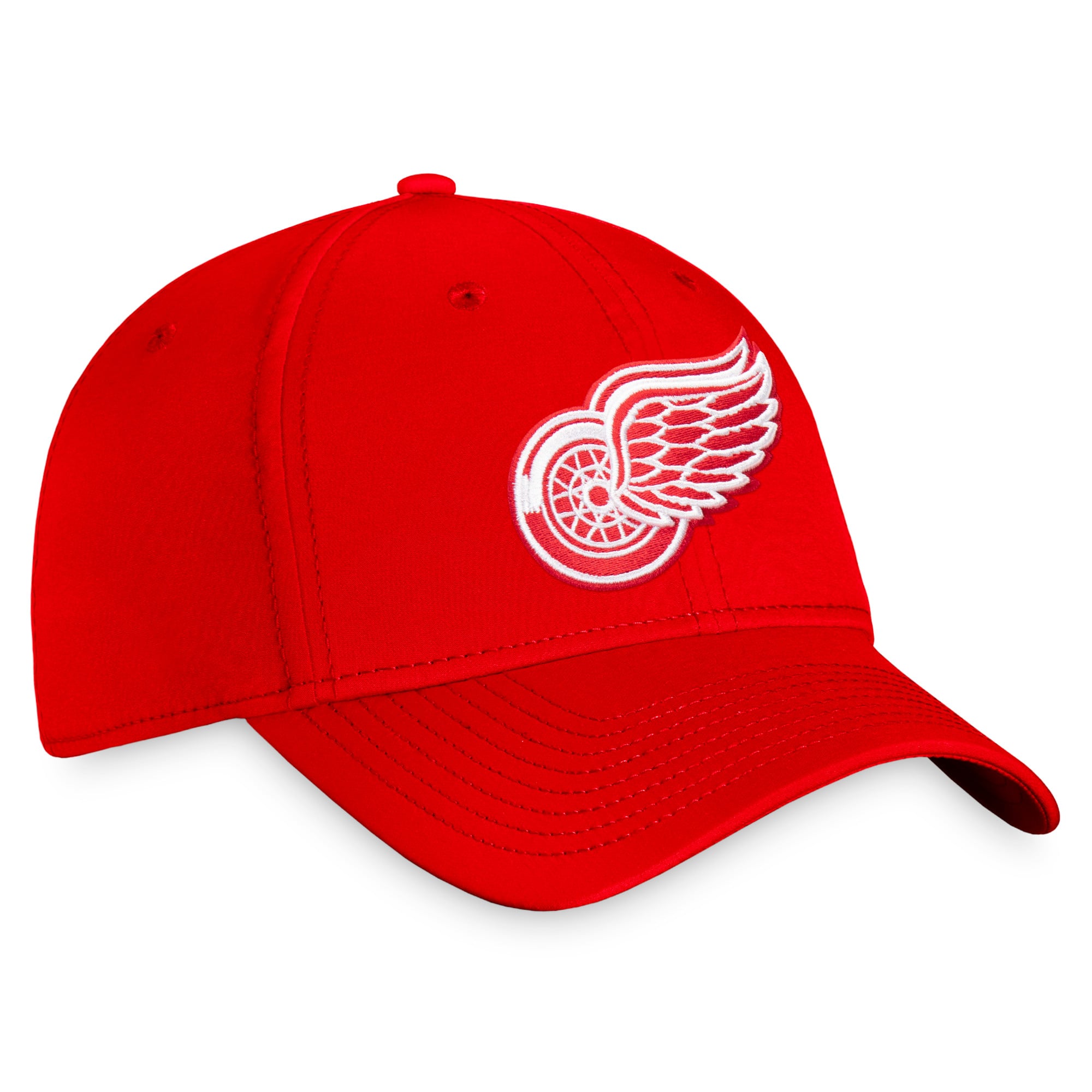 Casquette flexible avec logo principal Fanatics Red Detroit Wings Core pour hommes