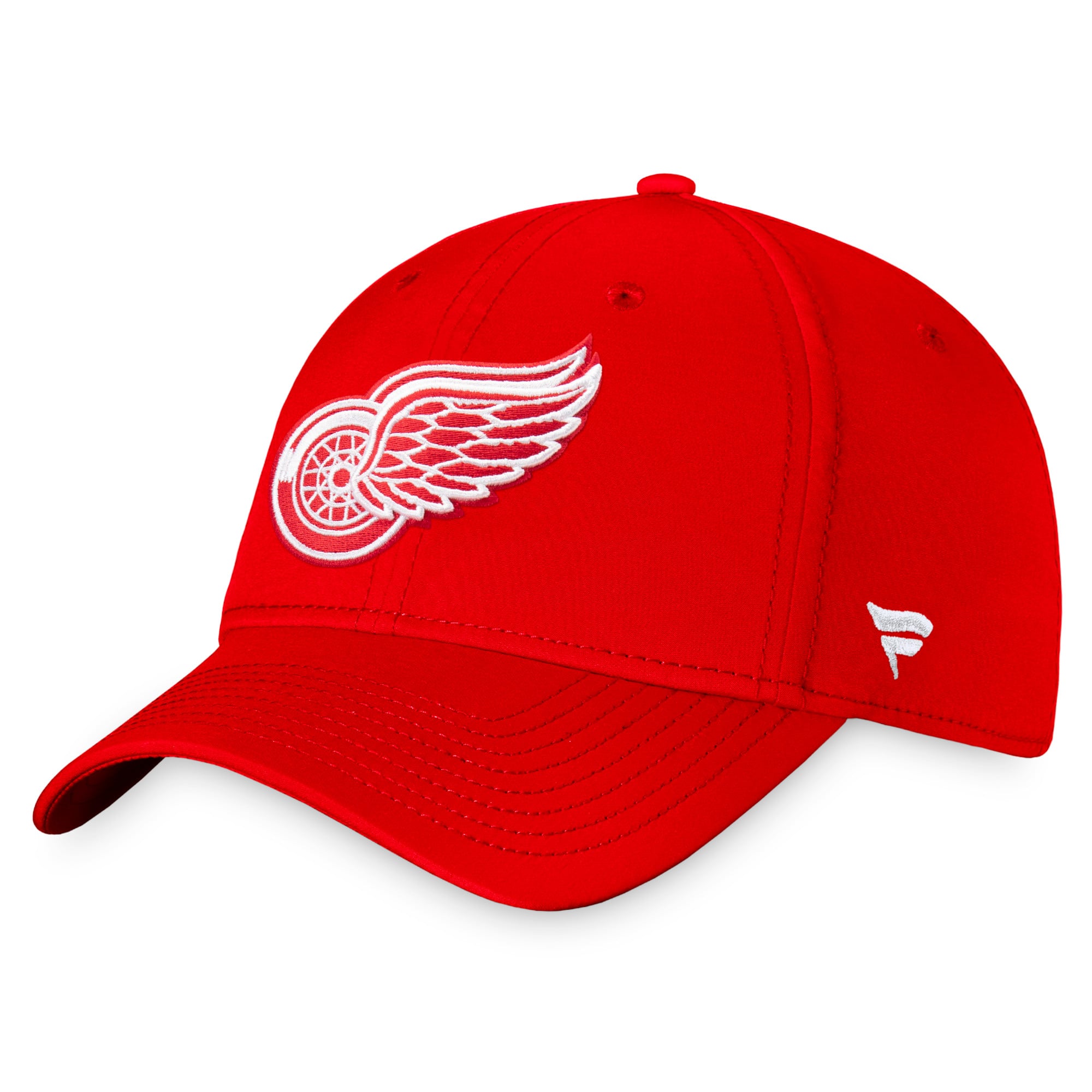 Casquette flexible avec logo principal Fanatics Red Detroit Wings Core pour hommes