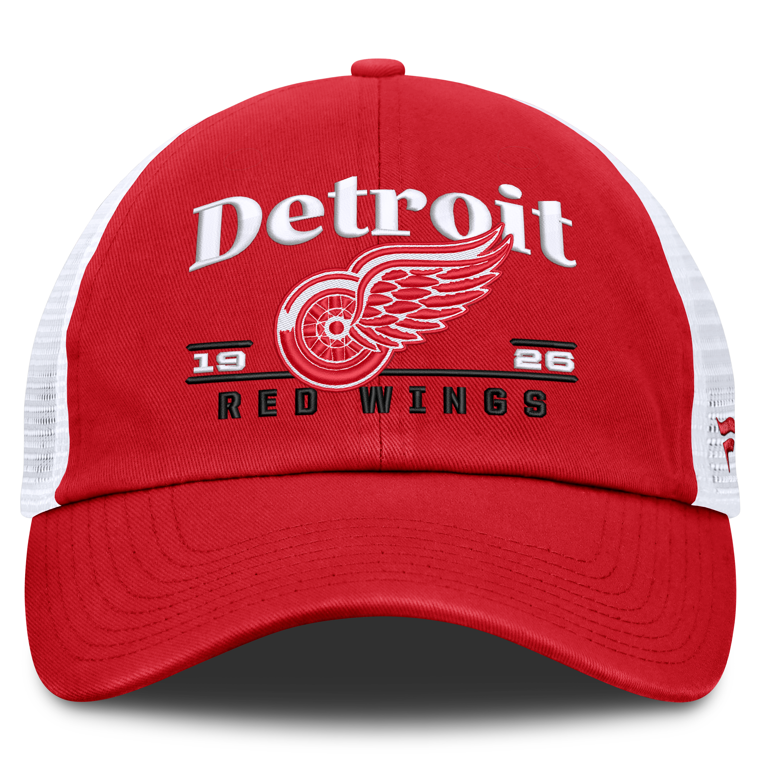 Casquette trucker ajustable Fanatics rouge Detroit Red Wings Fundamental Underline pour homme