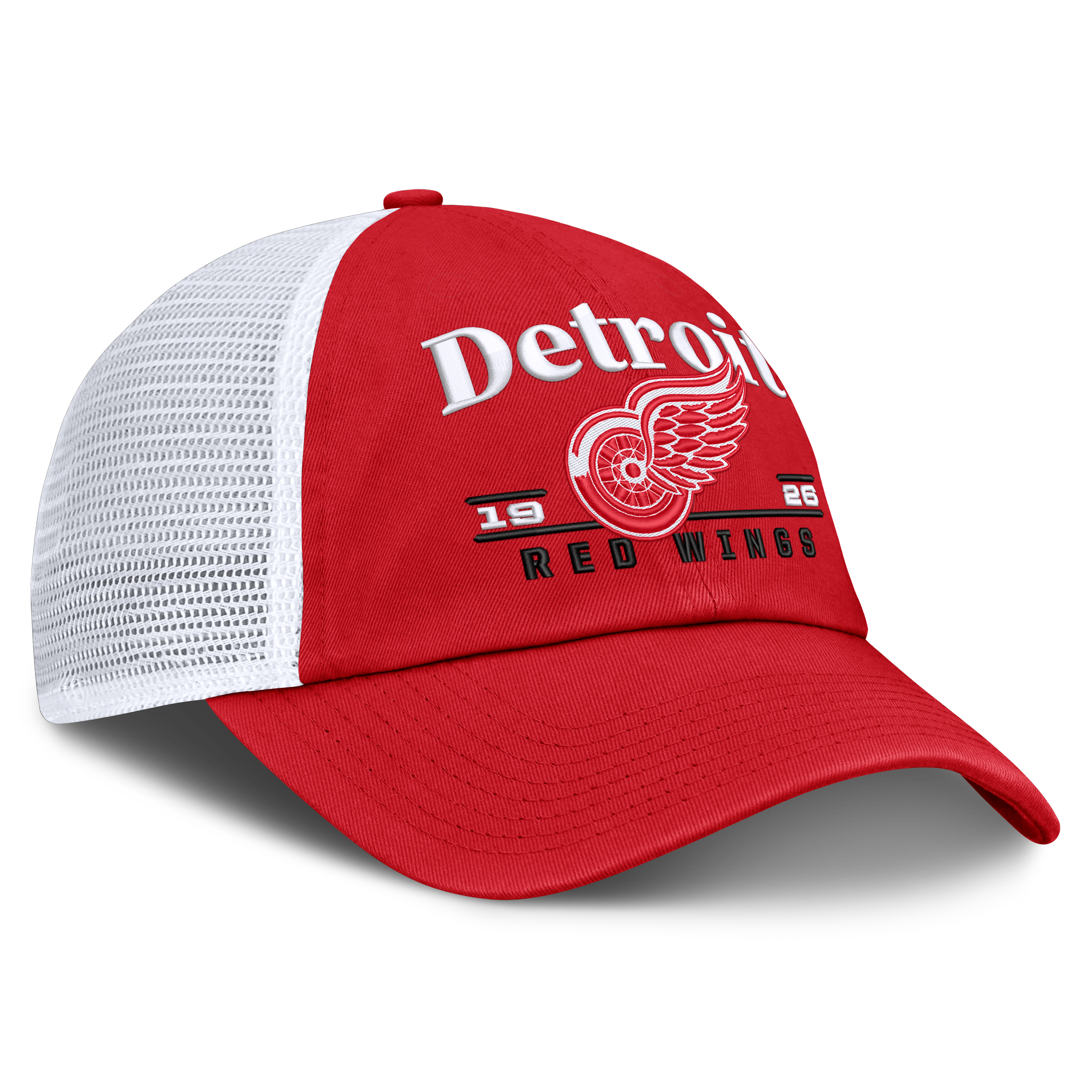 Casquette trucker ajustable Fanatics rouge Detroit Red Wings Fundamental Underline pour homme