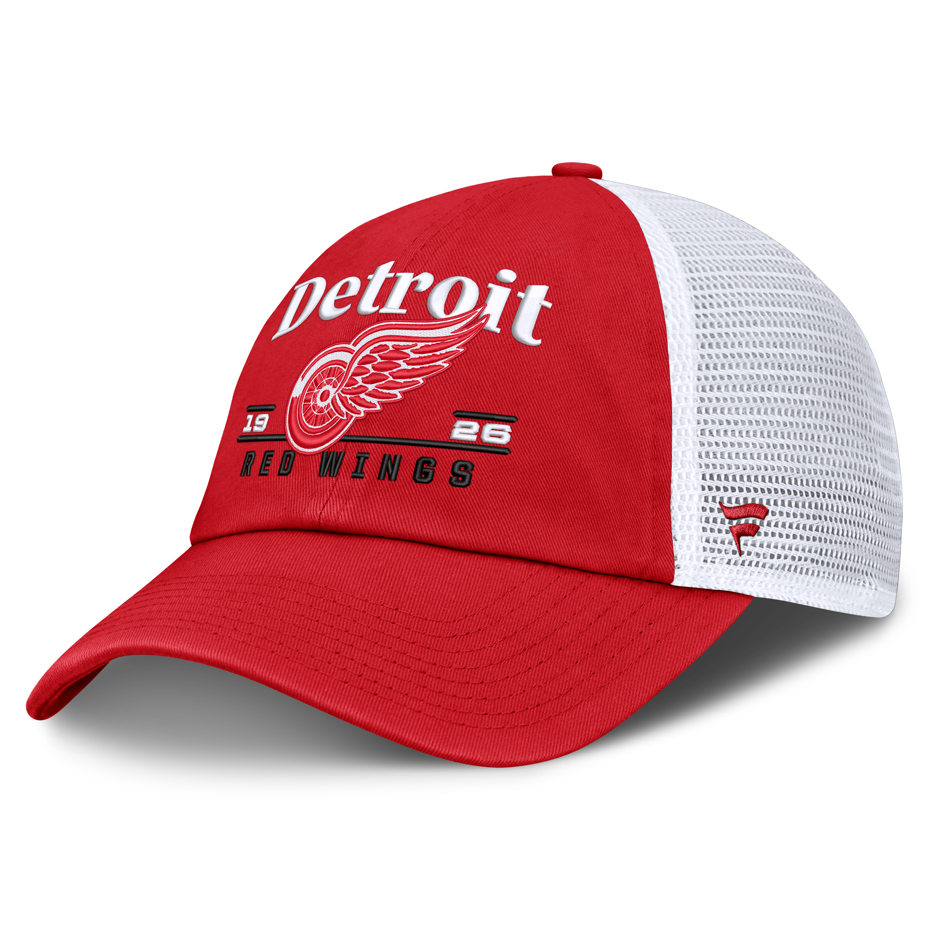 Casquette trucker ajustable Fanatics rouge Detroit Red Wings Fundamental Underline pour homme