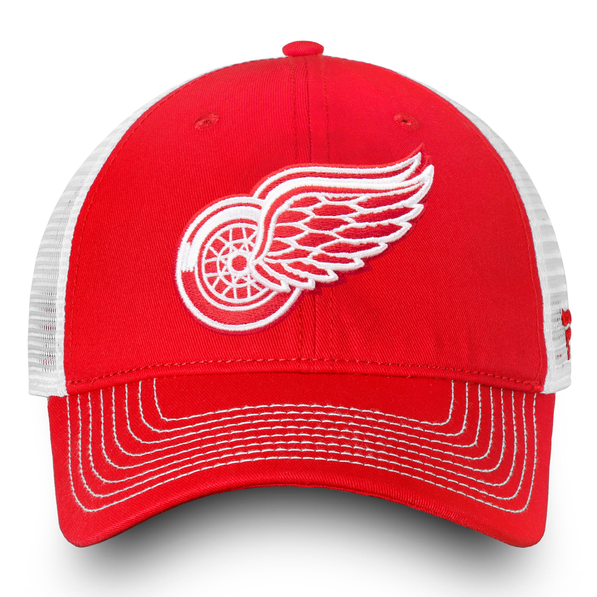 Men's Fanatics Red/White Detroit Red Wings Core Primary Logo Trucker Adjustable Hat