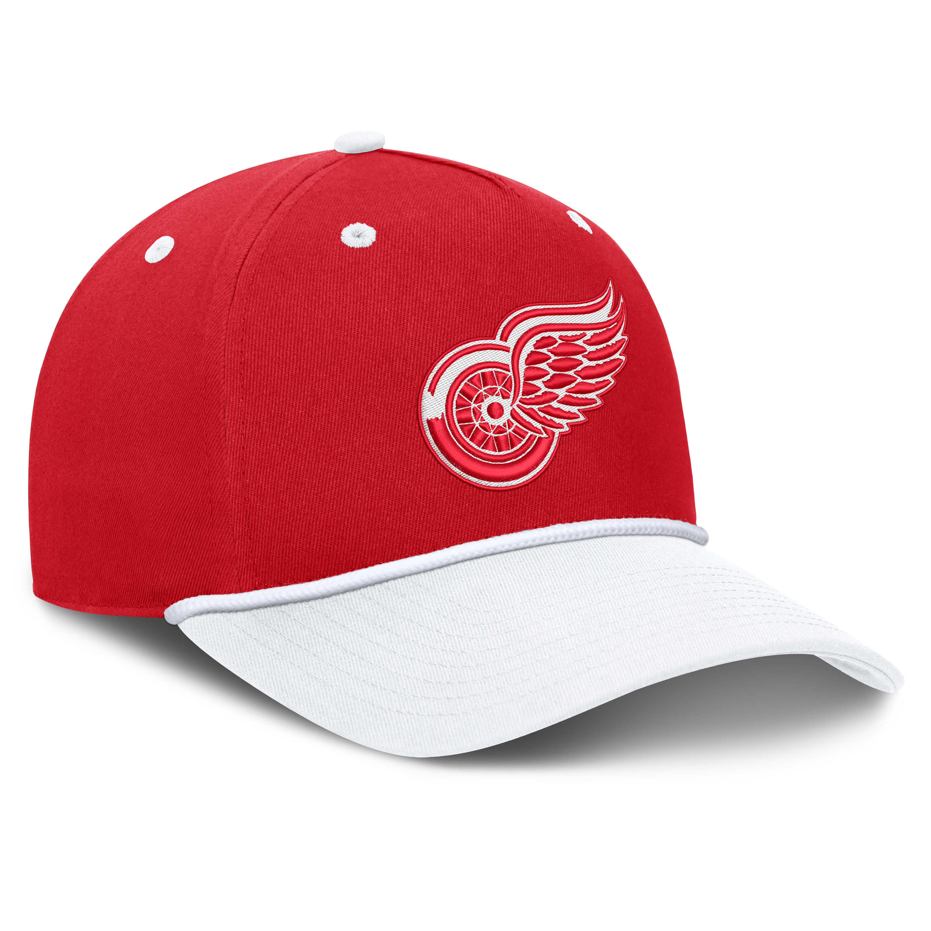 Men's Fanatics Red/White Detroit Red Wings Fundamental Power Play A-Frame Adjustable Hat