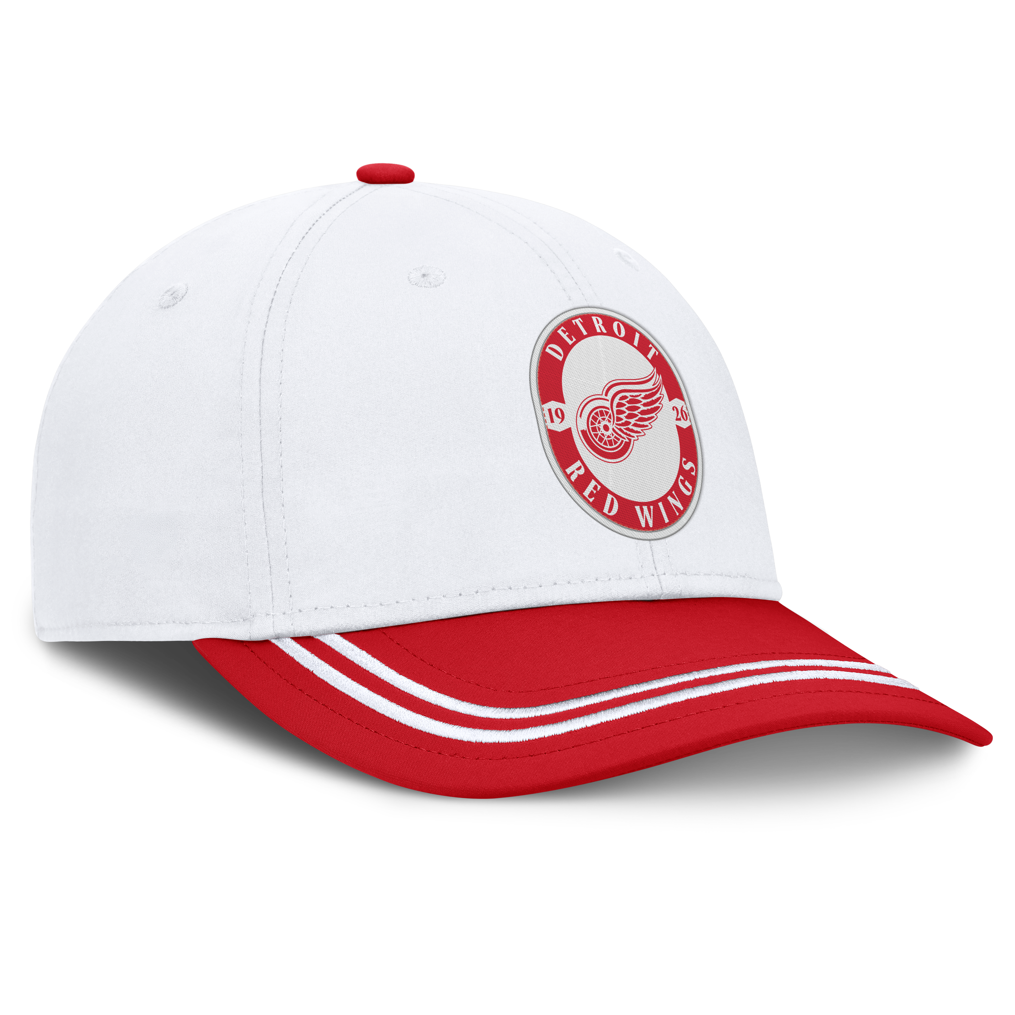 Men's Fanatics White/Red Detroit Red Wings Fundamental Stretch Hat
