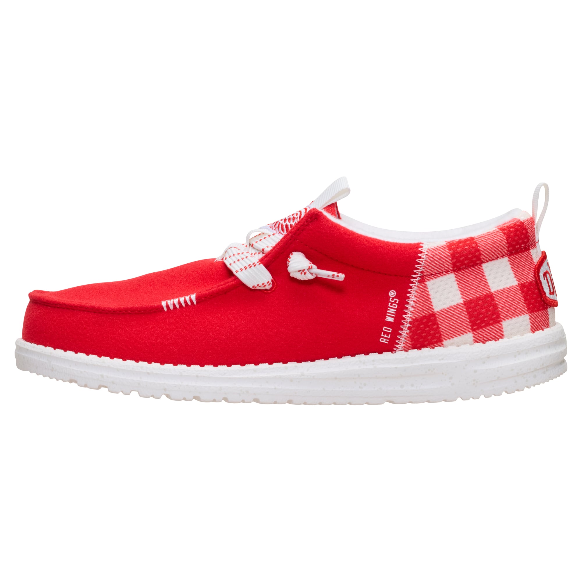 Chaussures décontractées à enfiler pour hommes Hey Dude Red Detroit Wings Wally Funk