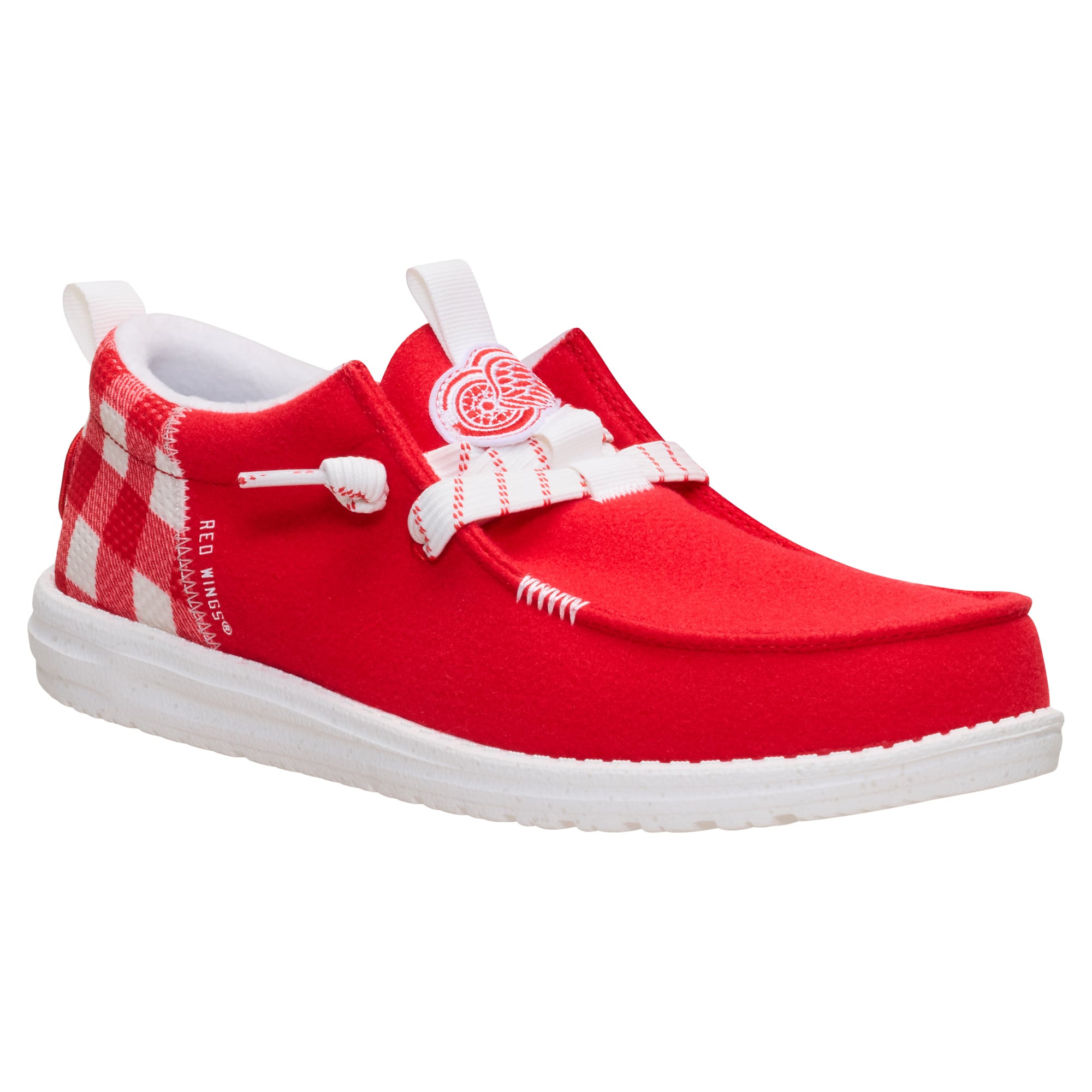Chaussures décontractées à enfiler pour hommes Hey Dude Red Detroit Wings Wally Funk