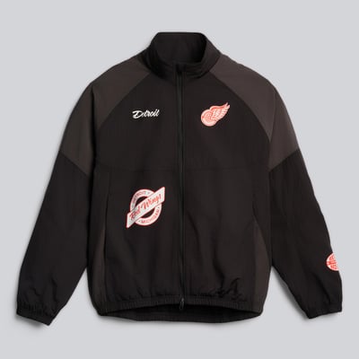 Men's Detroit Red Wings lululemon Black Nylon Track Jacket