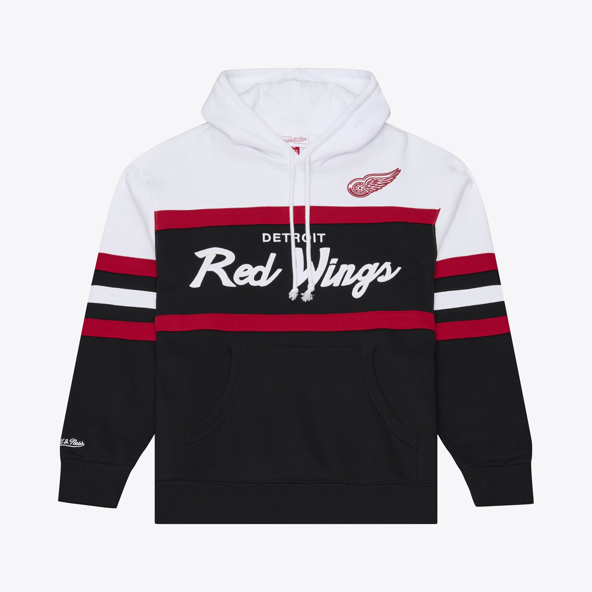 Men's Mitchell & Ness Black Detroit Red Wings Head Coach Hoodie