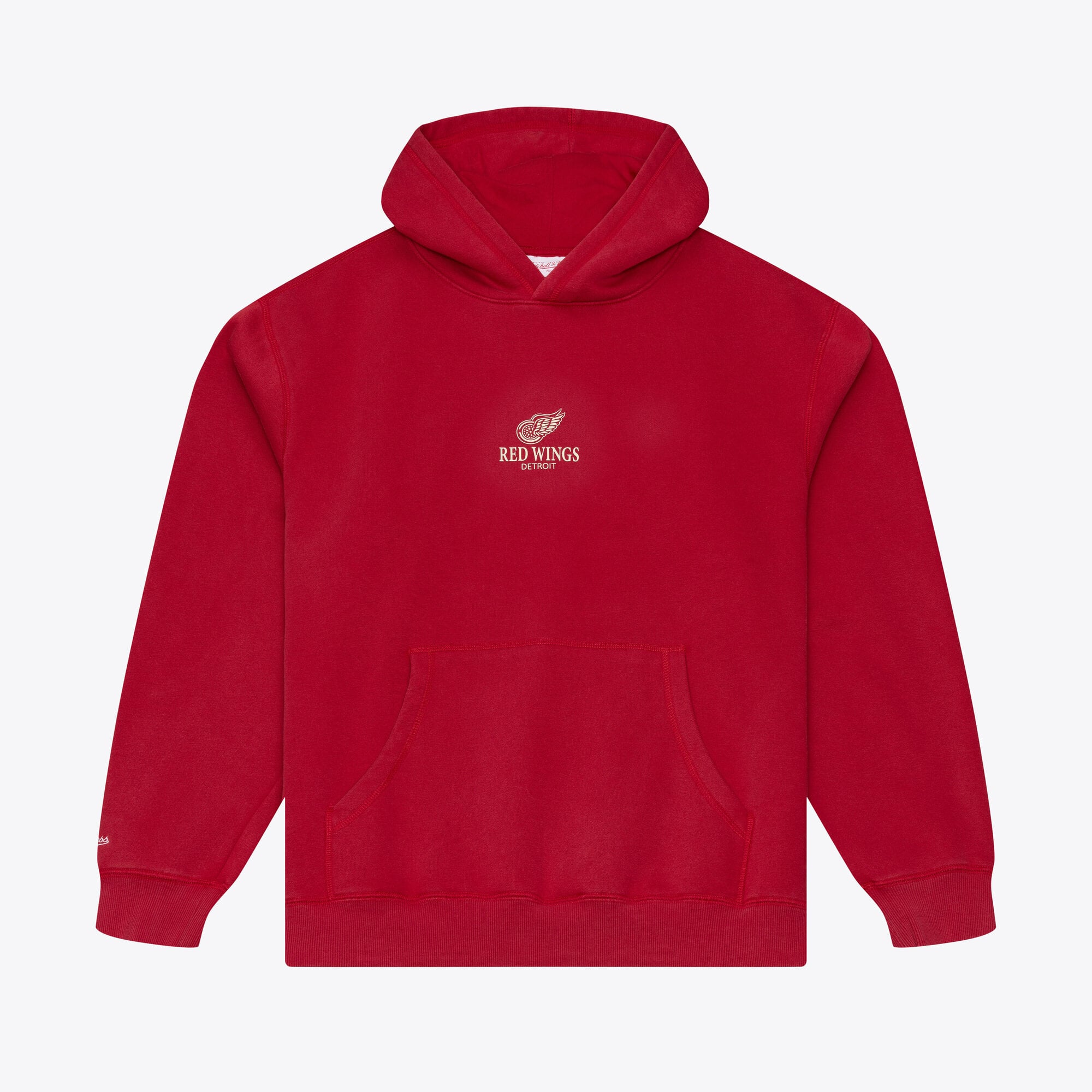 Men's Mitchell & Ness Red Detroit Wings Core Essentials Hoodie