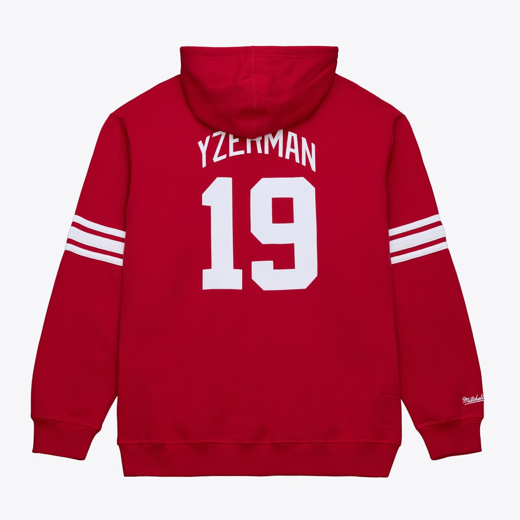 Men's Detroit Red Wings Steve Yzerman Mitchell & Ness Scarlet 1997 Name & Number Premium Pullover Hoodie