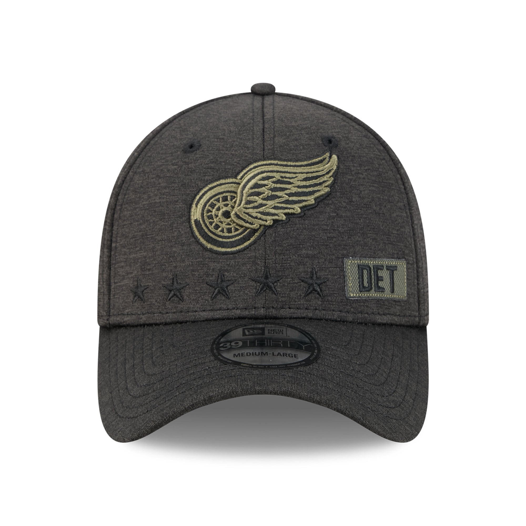 Casquette extensible New Era noire Detroit Red Wings Stealth Mode Flex 39Thirty pour homme