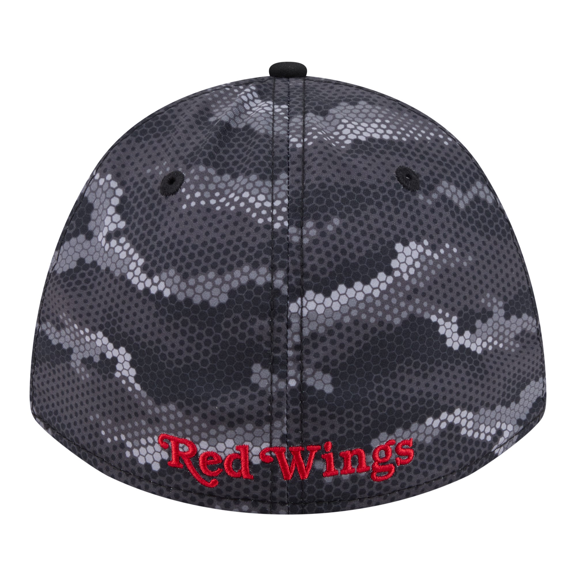 Men's New Era Black Detroit Red Wings Zero Dark 39THIRTY A-Frame M-Crown Flex Hat
