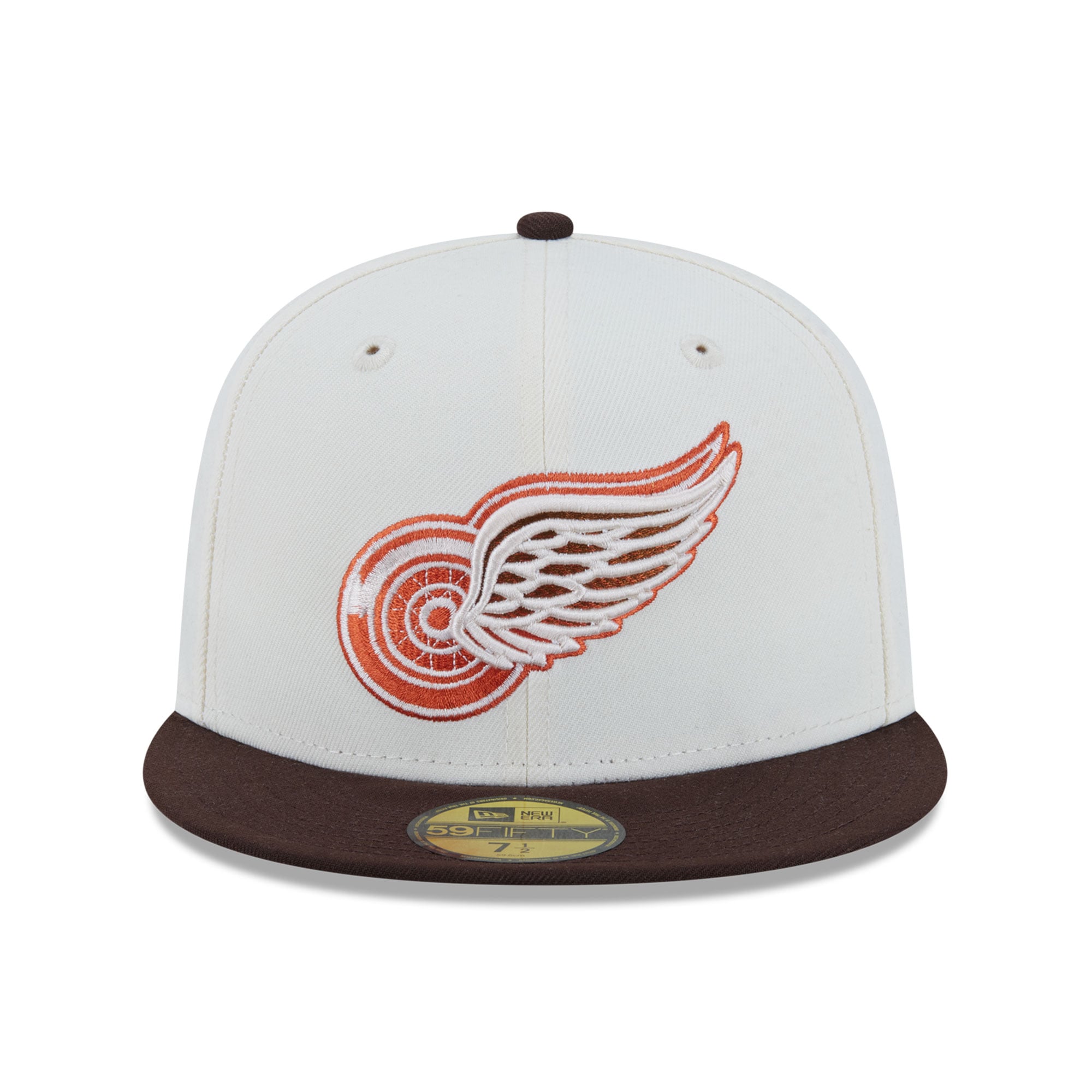 Casquette ajustée New Era 59FIFTY crème pour homme, Detroit Red Wings, motif citrouille épicée