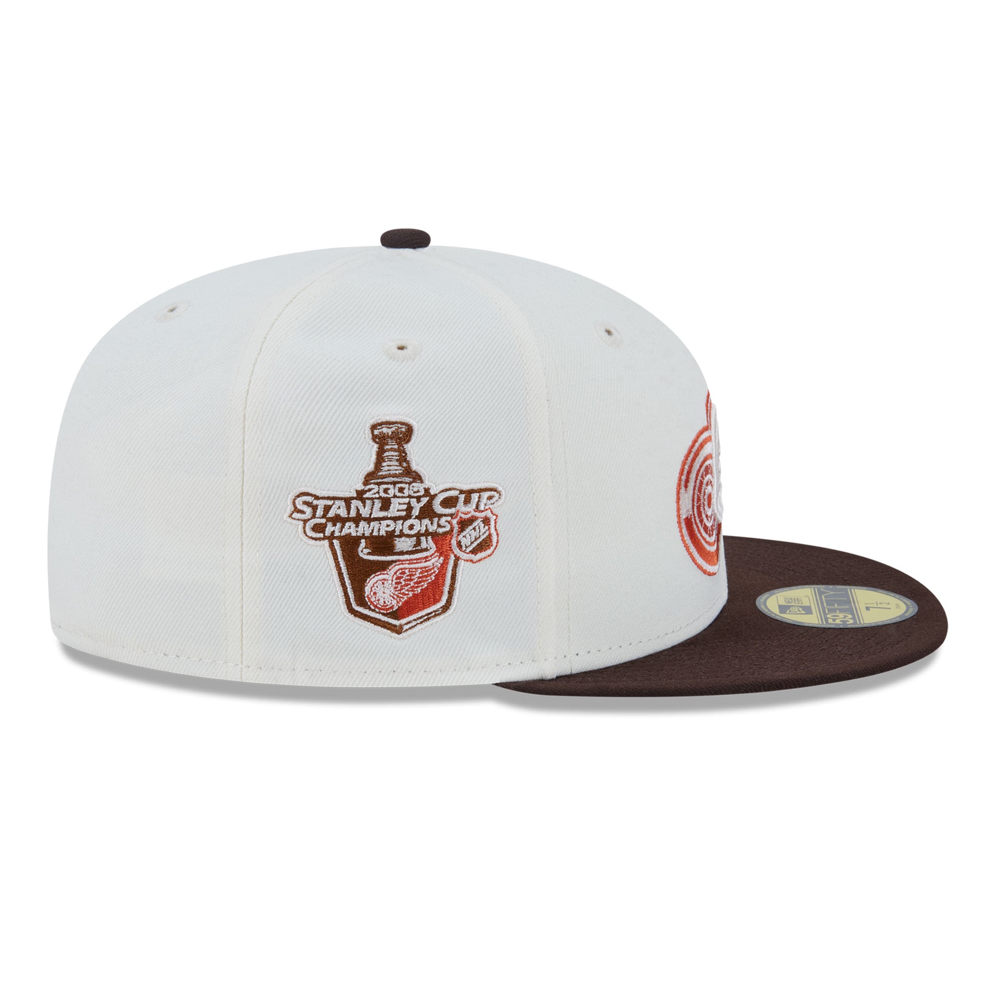Casquette ajustée New Era 59FIFTY crème pour homme, Detroit Red Wings, motif citrouille épicée
