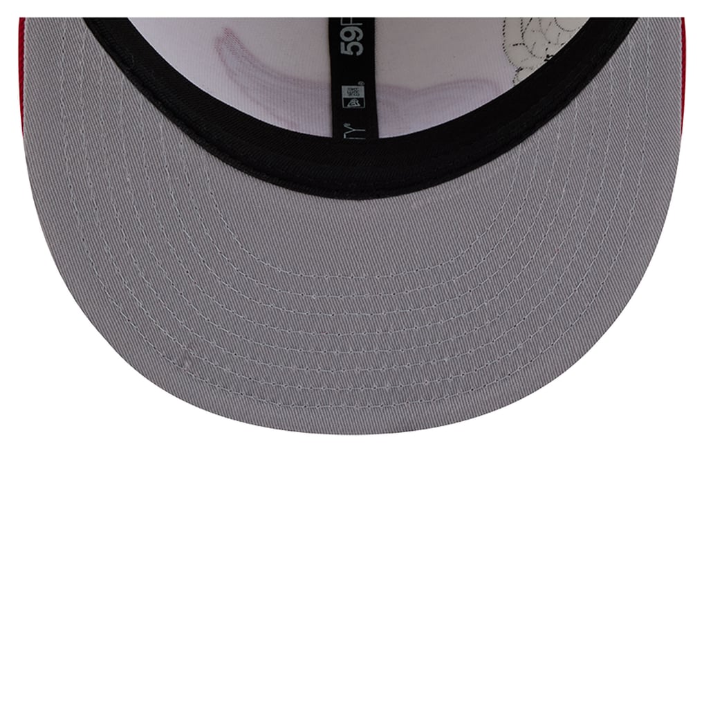 Detroit Red Wings New Era Localized Stitched 59FIFTY Fitted Hat - Cream/Red