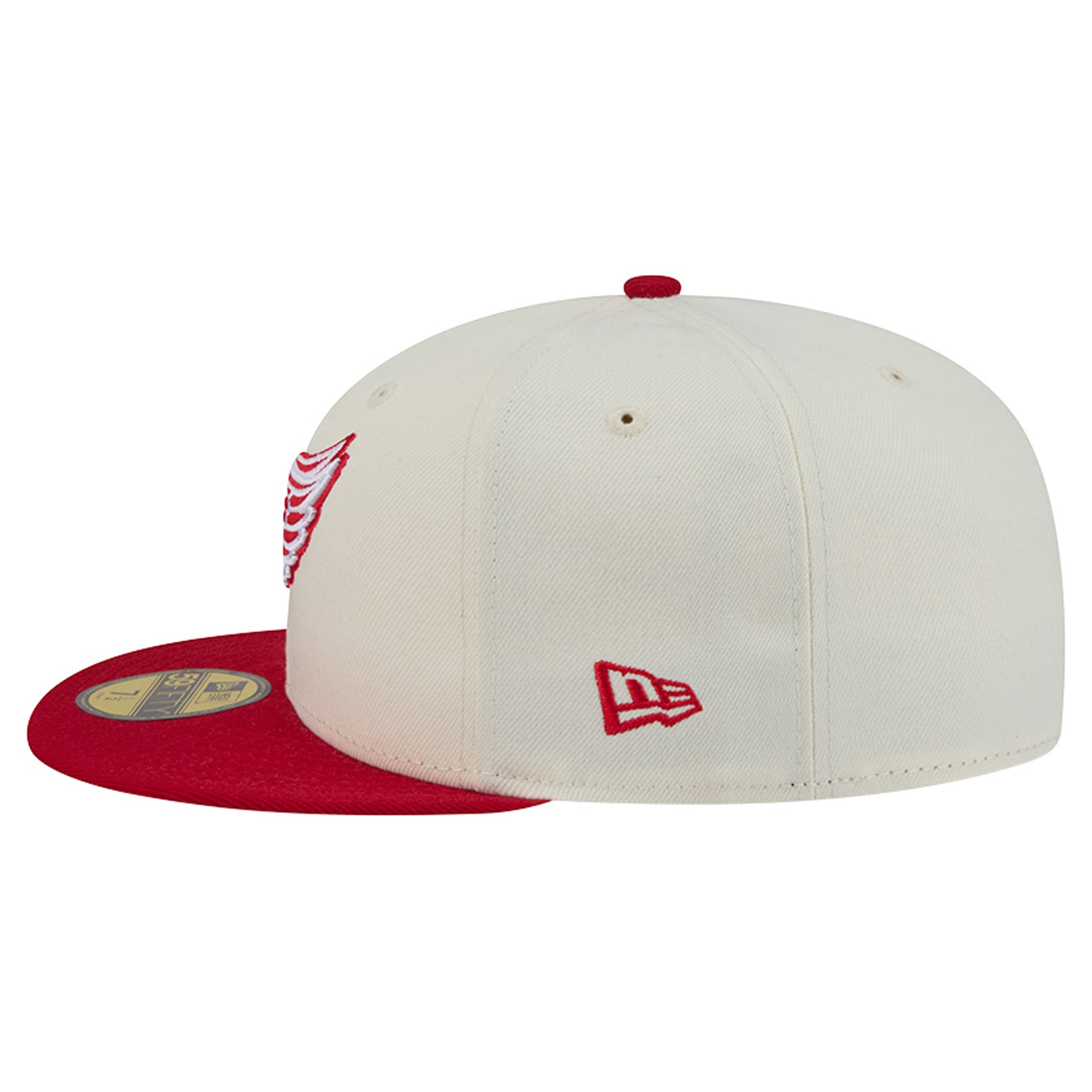 Casquette ajustée New Era 59FIFTY crème/rouge Detroit Red Wings pour homme