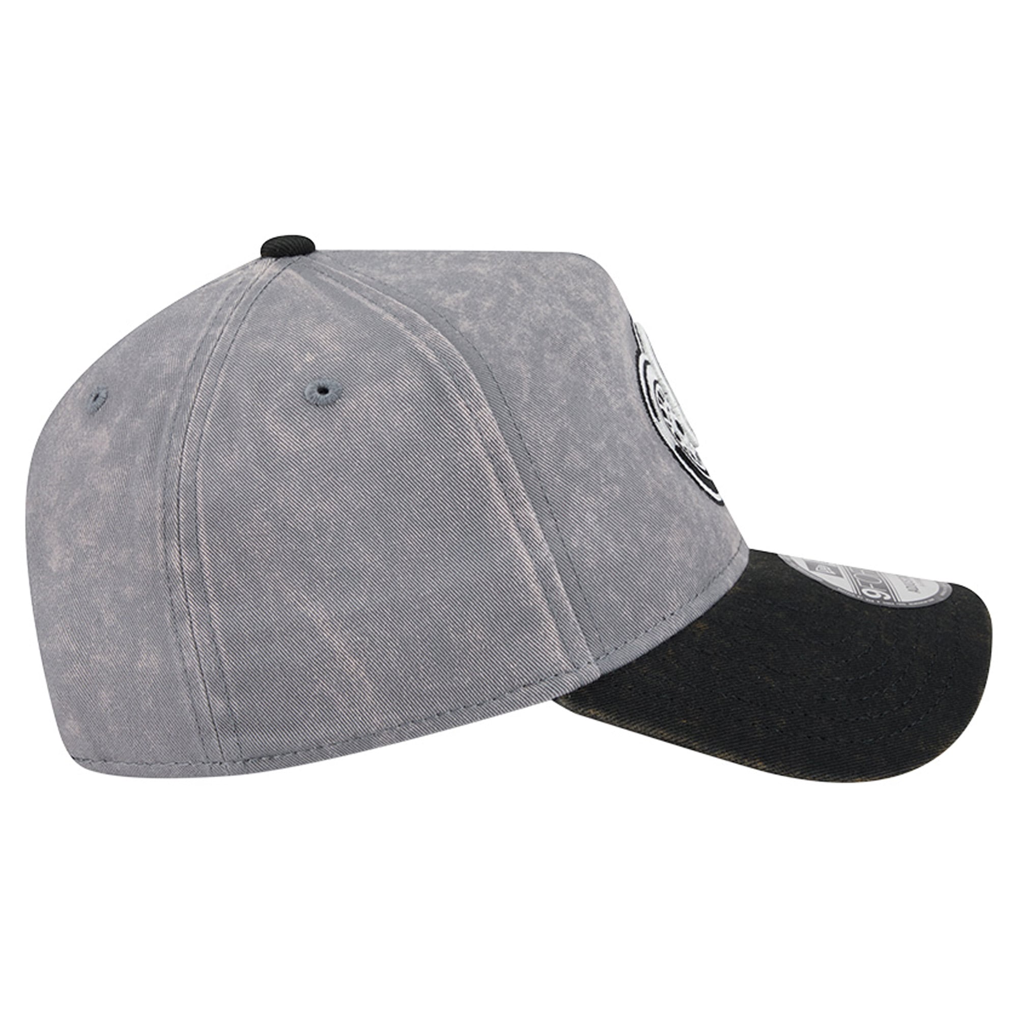 Men's New Era Gray/Black Detroit Red Wings Storm A-Frame 9FORTY Adjustable Hat