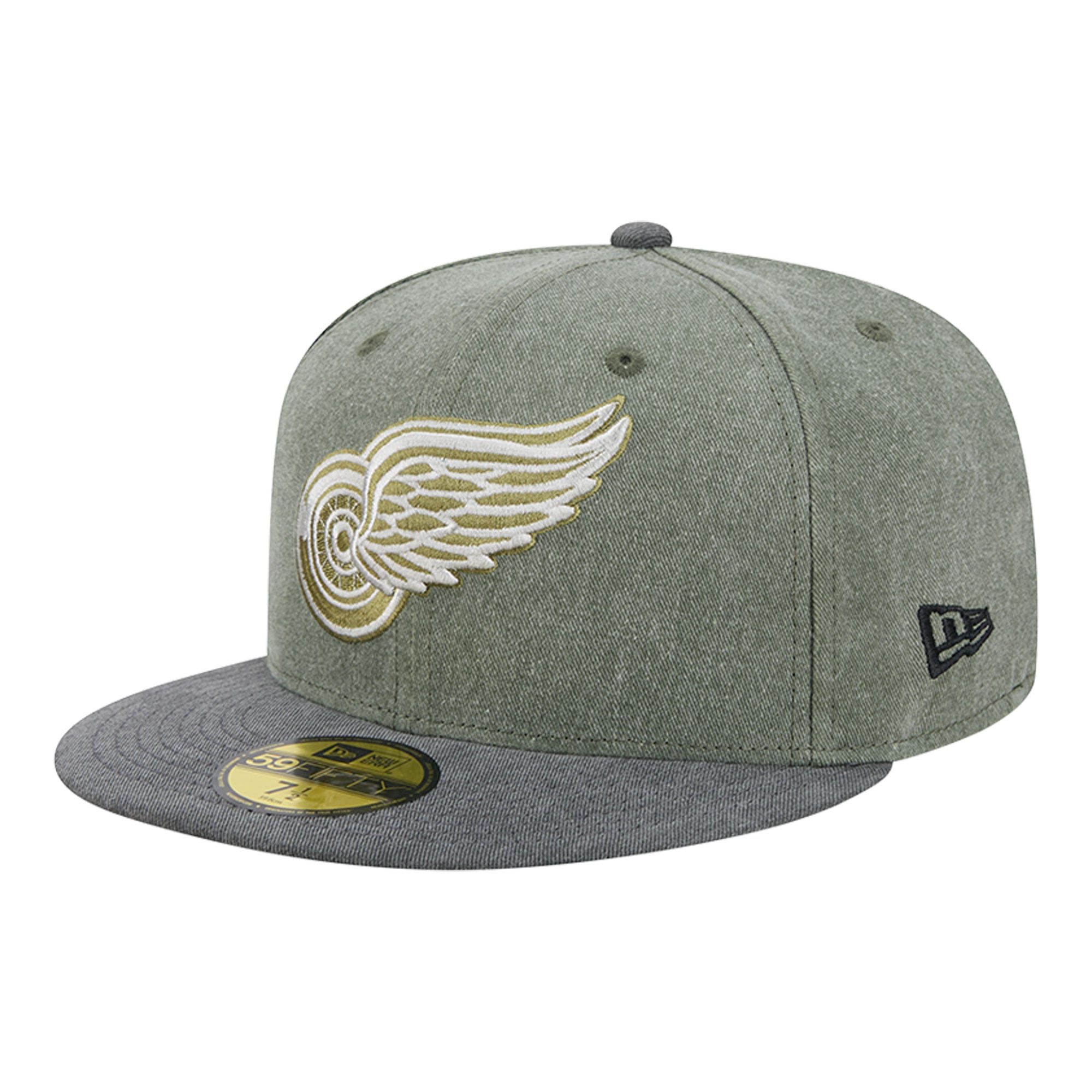 Casquette ajustée New Era 59FIFTY pour homme, coloris olive/noir, Detroit Red Wings Roll Call