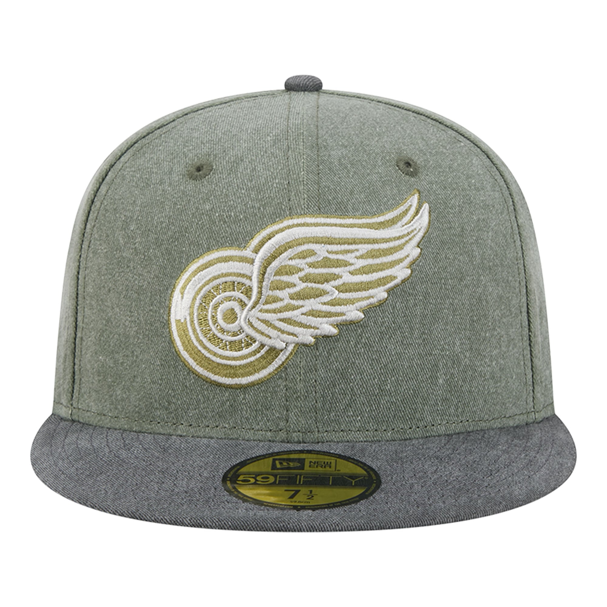 Casquette ajustée New Era 59FIFTY pour homme, coloris olive/noir, Detroit Red Wings Roll Call