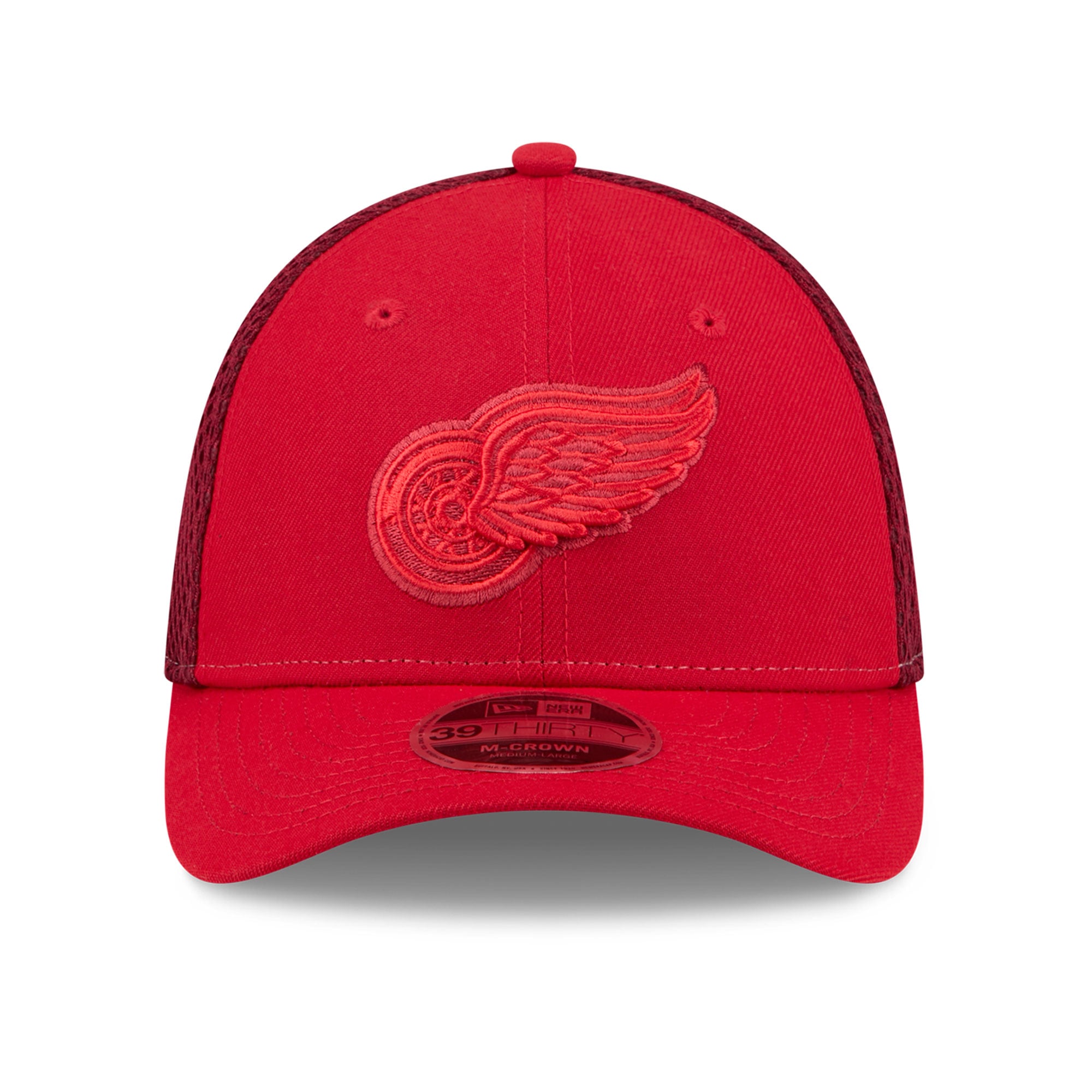 Casquette extensible New Era rouge Detroit Red Wings Neo Mesh 39THIRTY M-Crown pour homme