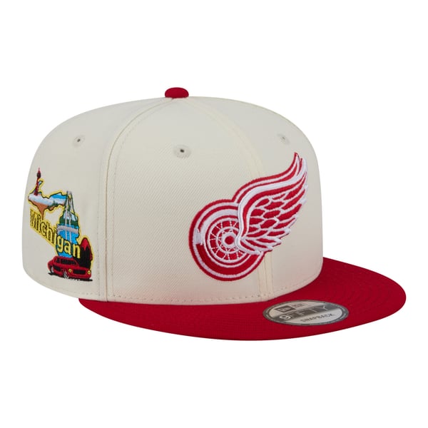 Casquette Snapback Vintage Detroit Red Wings - Twins Enterprise - Blanche Ajustable