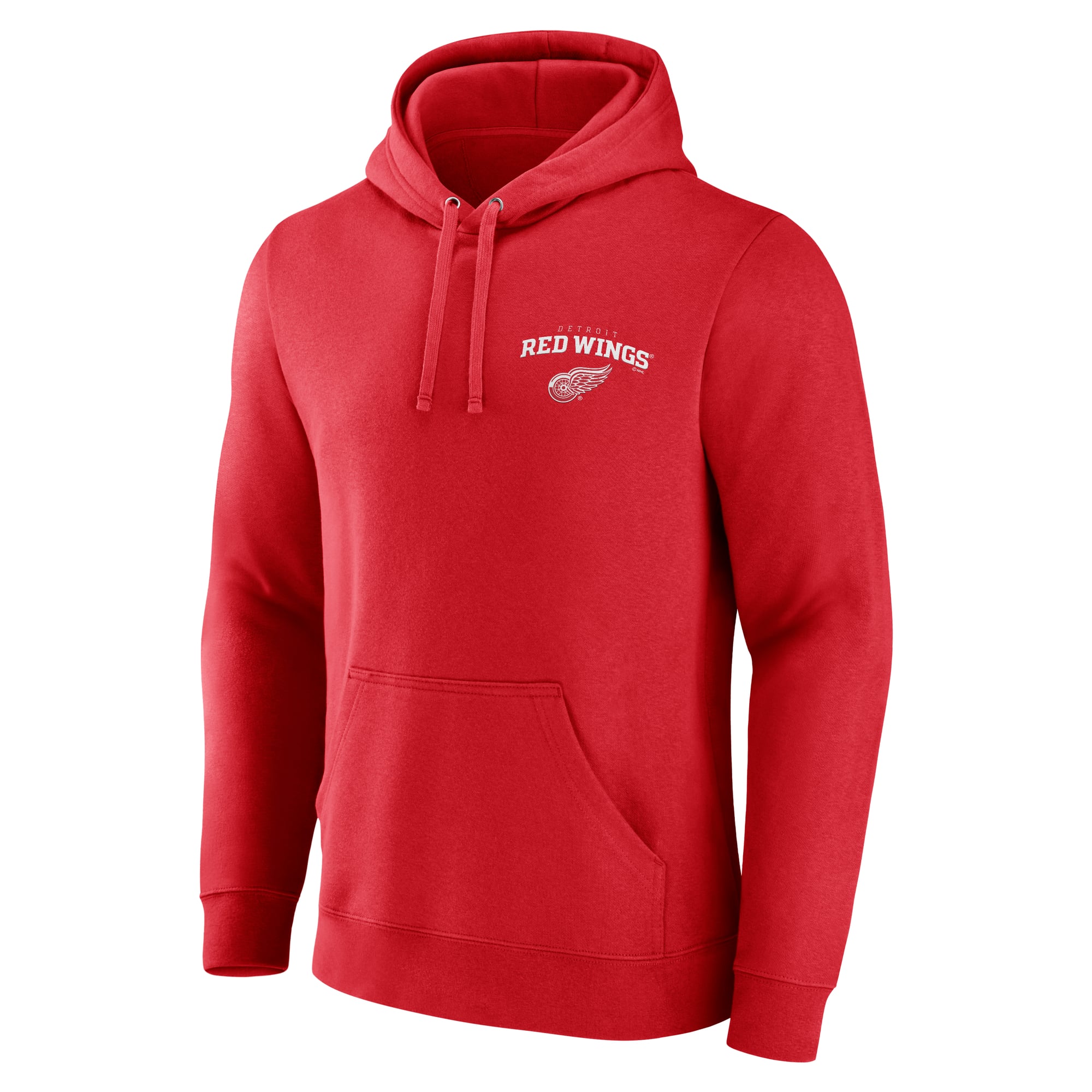 Men's Red Detroit Wings Team Lockup Hoodie