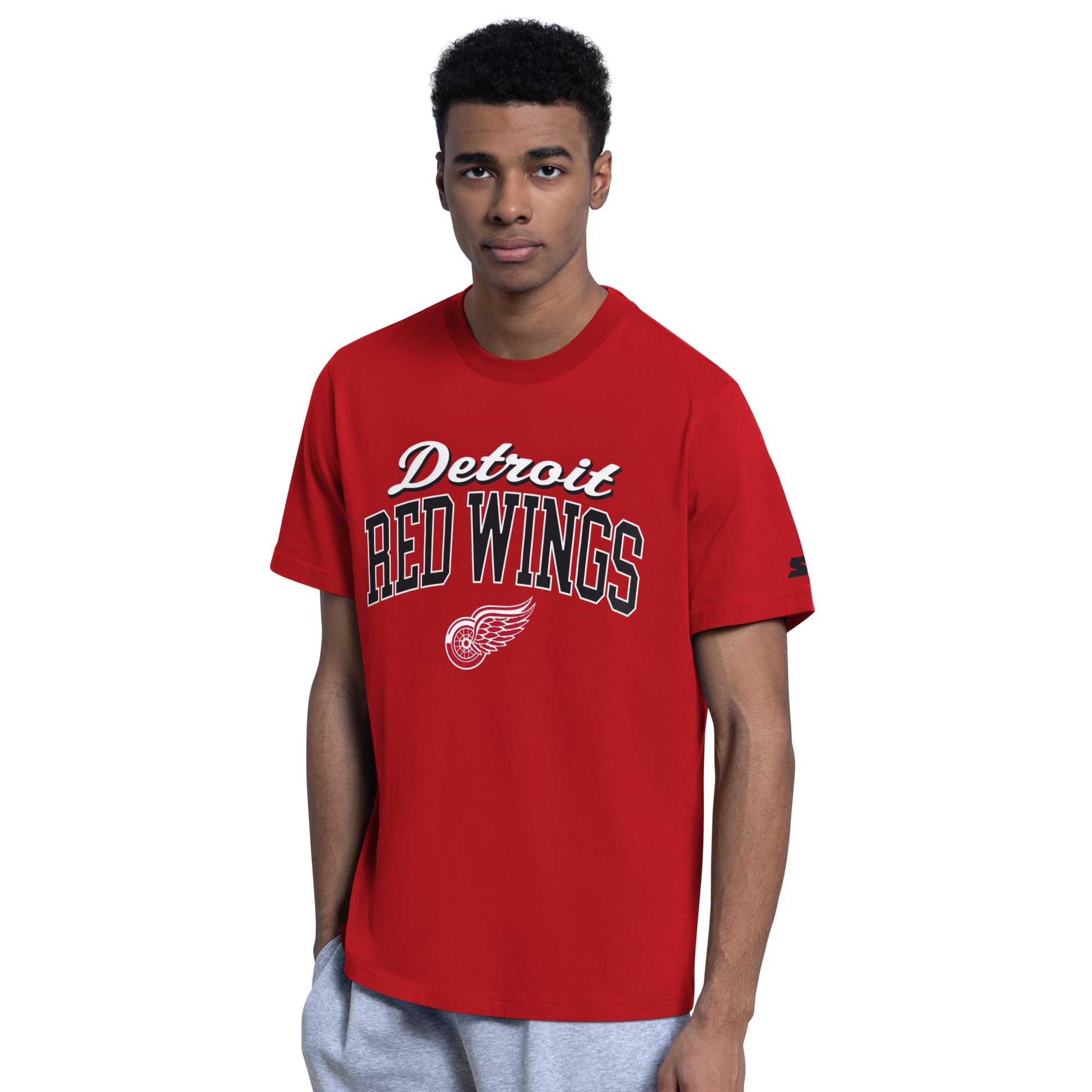 Ensemble sweat à capuche et t-shirt Starter rouge Detroit Red Wings pour homme