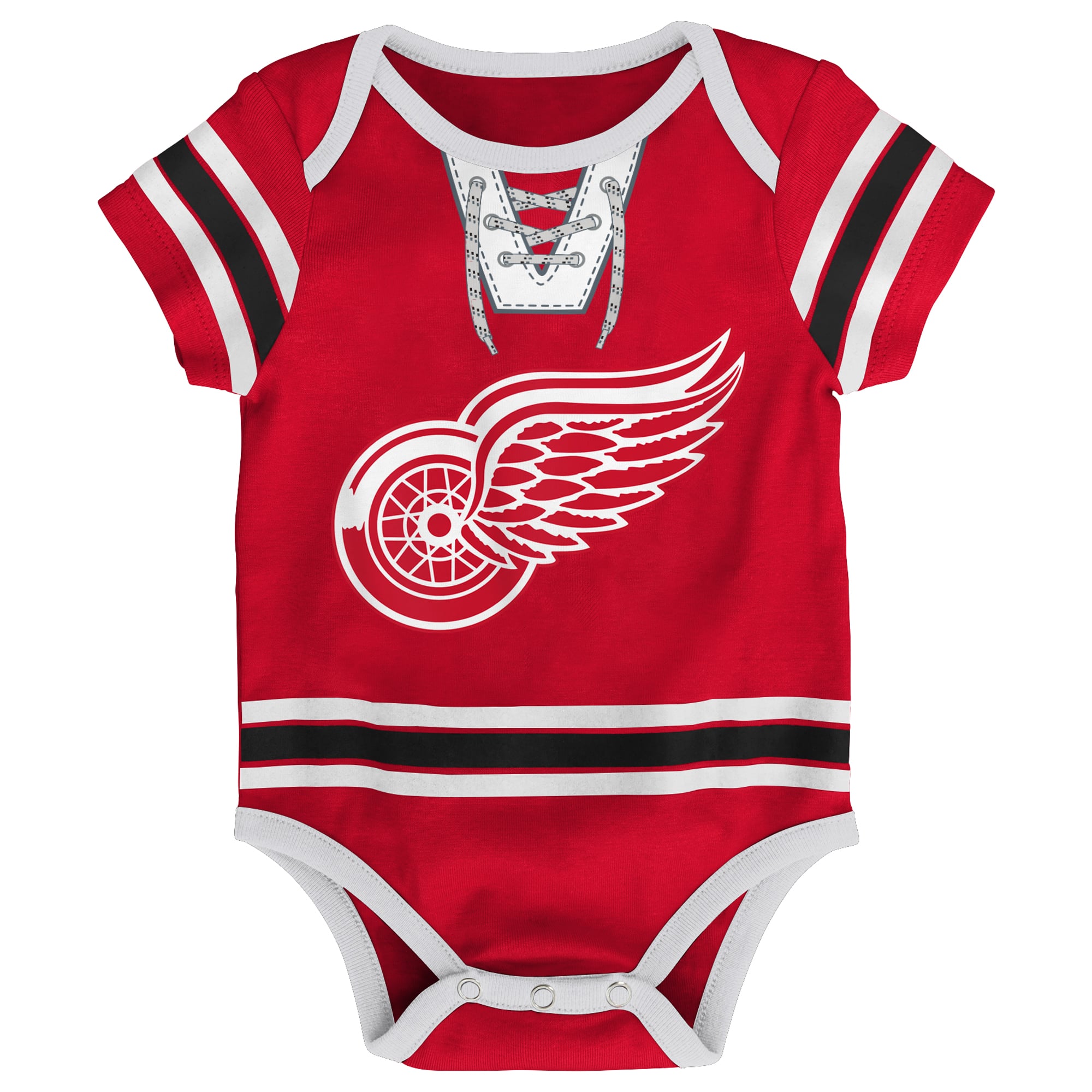 Body de hockey rouge Detroit Red Wings pour nouveau-né Outerstuff